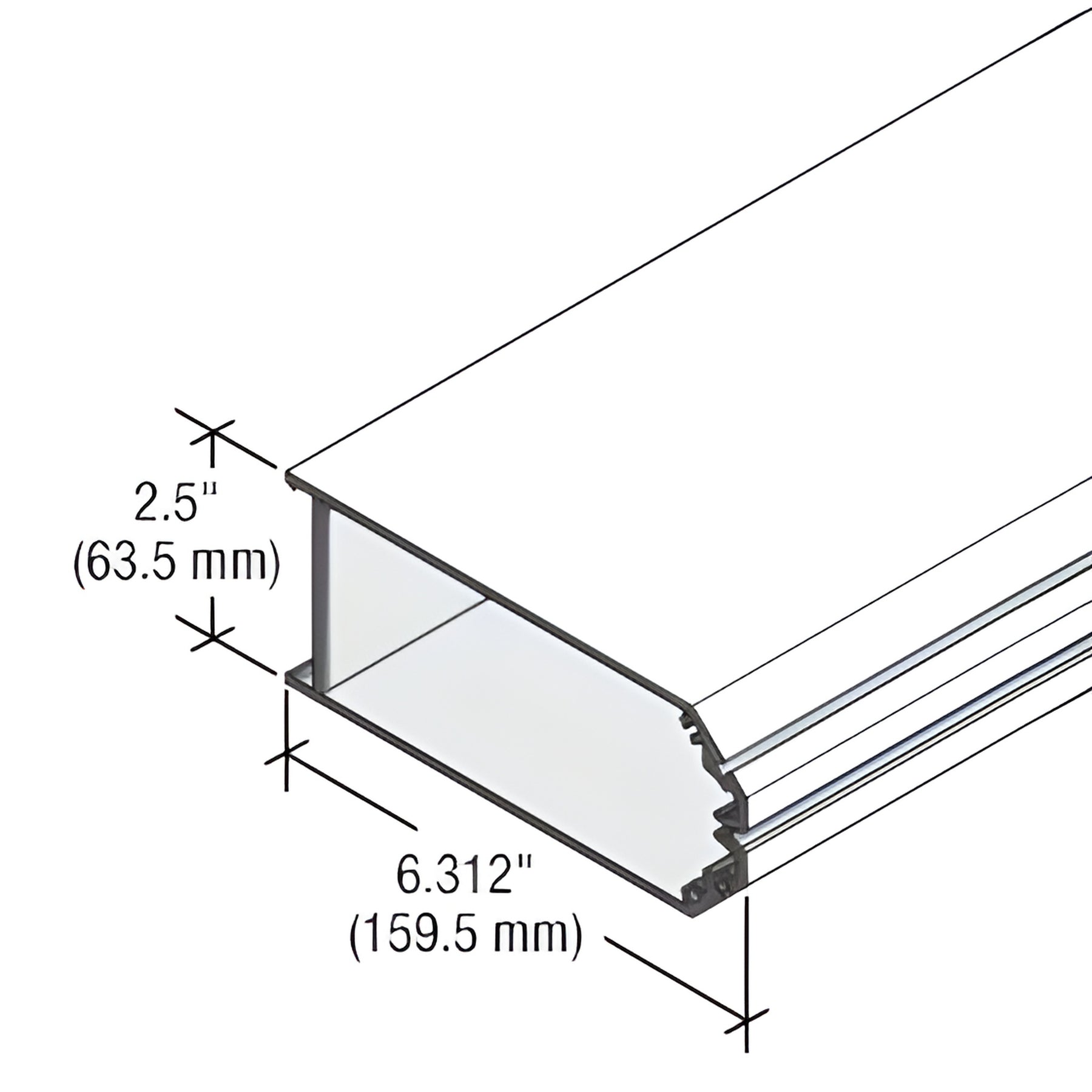 CRL-U.S. Aluminum White KYNAR® Paint 90 Degree Outside Corner Mullion for StormWall XL