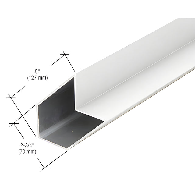 CRL-U.S. Aluminum White KYNAR® Paint 90º Inside/Outside Structural Silicone Mullion - 24'-2"
