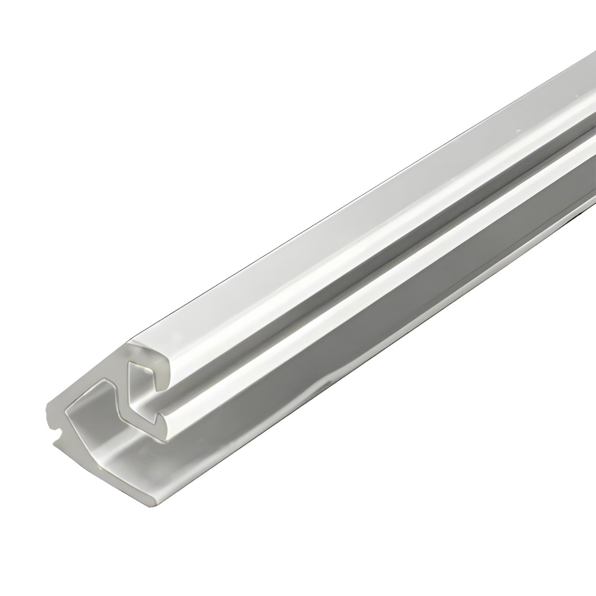 CRL-U.S. Aluminum White KYNAR® Paint Beveled Door Glass Stop for 1/4" Glass - 24'-2"