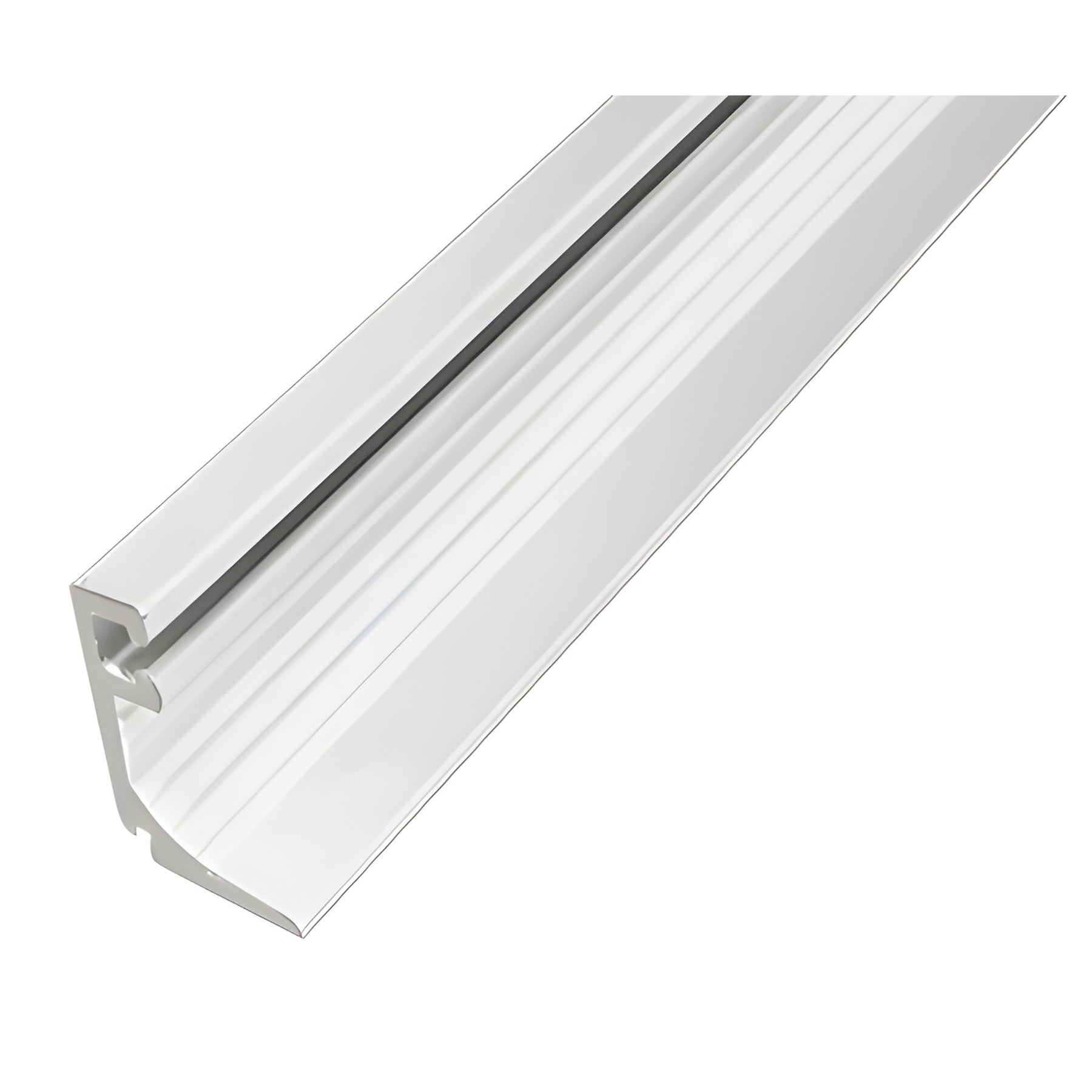 CRL-U.S. Aluminum White KYNAR® Paint Door Glass Stop for 1" Glass - 24'-2"