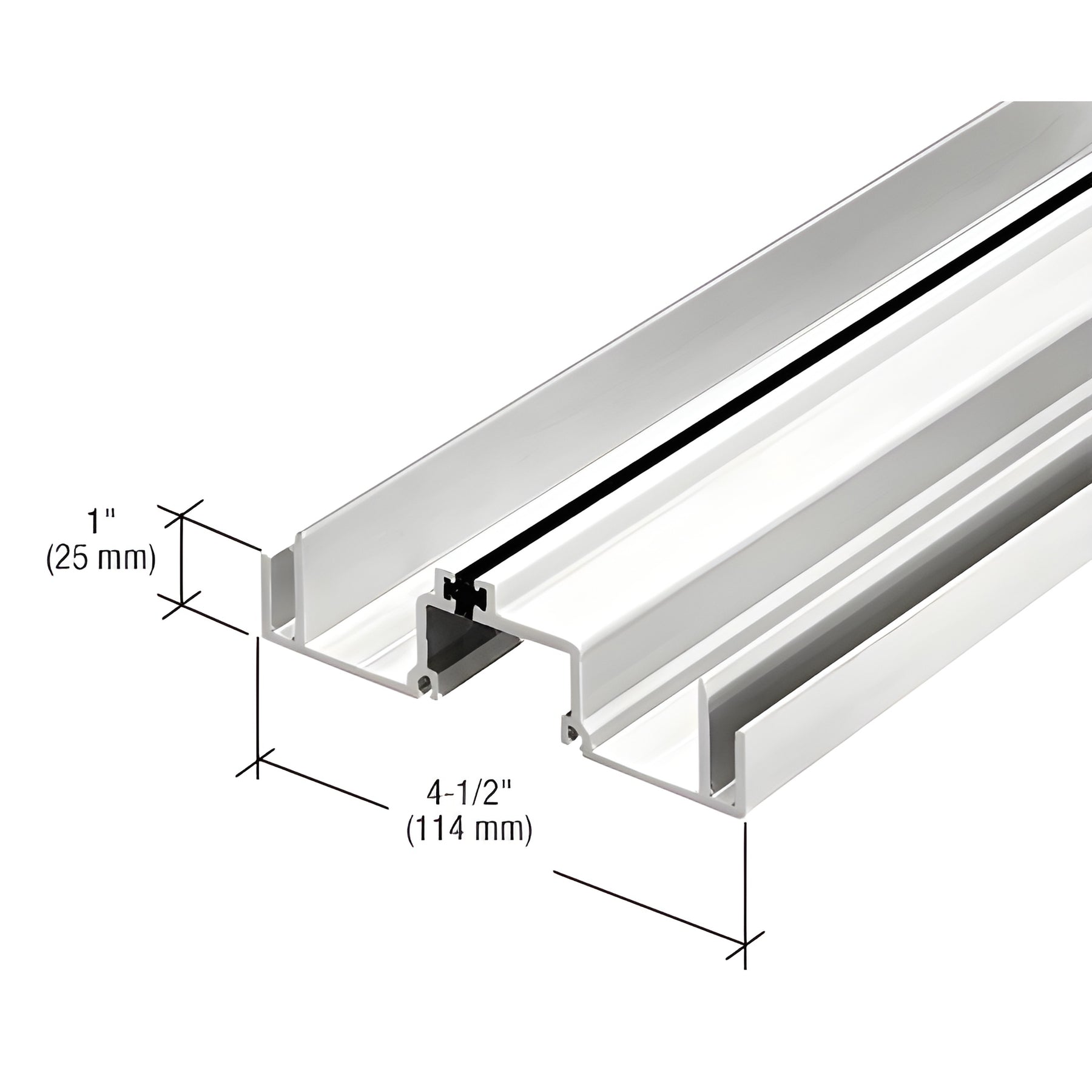 CRL-U.S. Aluminum White KYNAR® Paint Female Expansion Mullion, Thermally Improved - 24'-2"