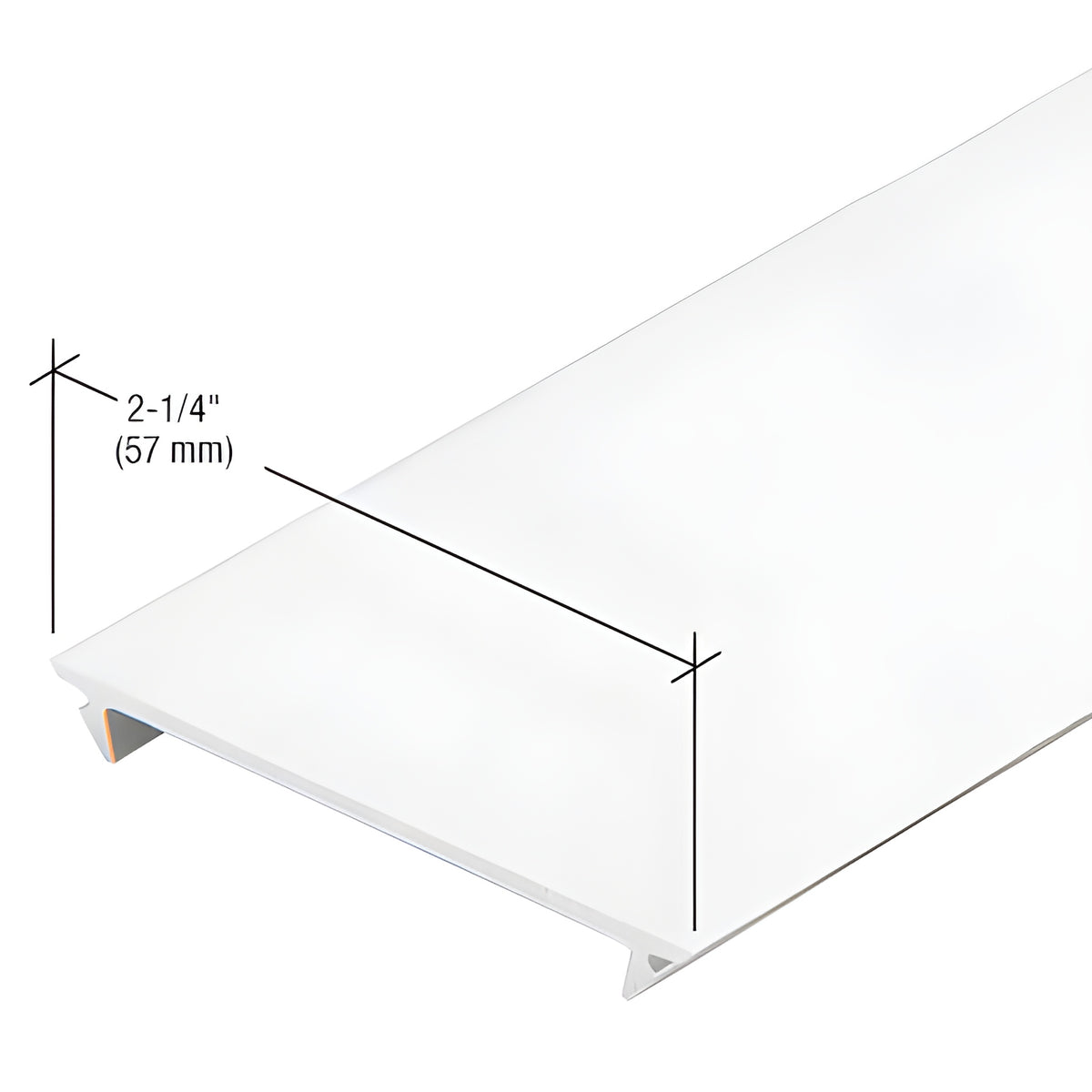 CRL-U.S. Aluminum White KYNAR® Paint Flush Insert - 24'-2"