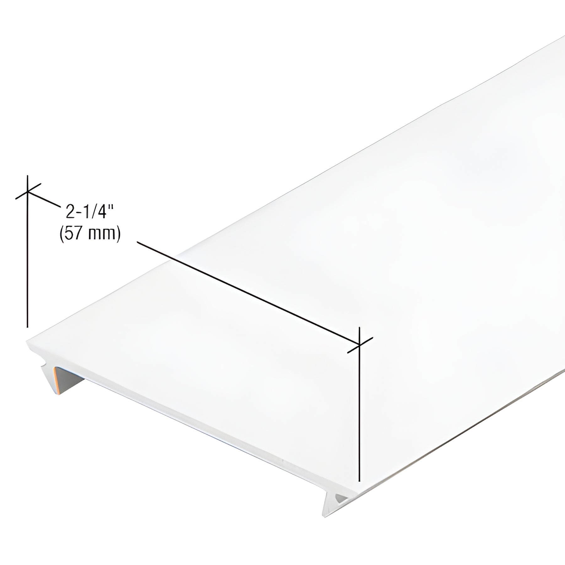 CRL-U.S. Aluminum White KYNAR® Paint Flush Insert - 24'-2"