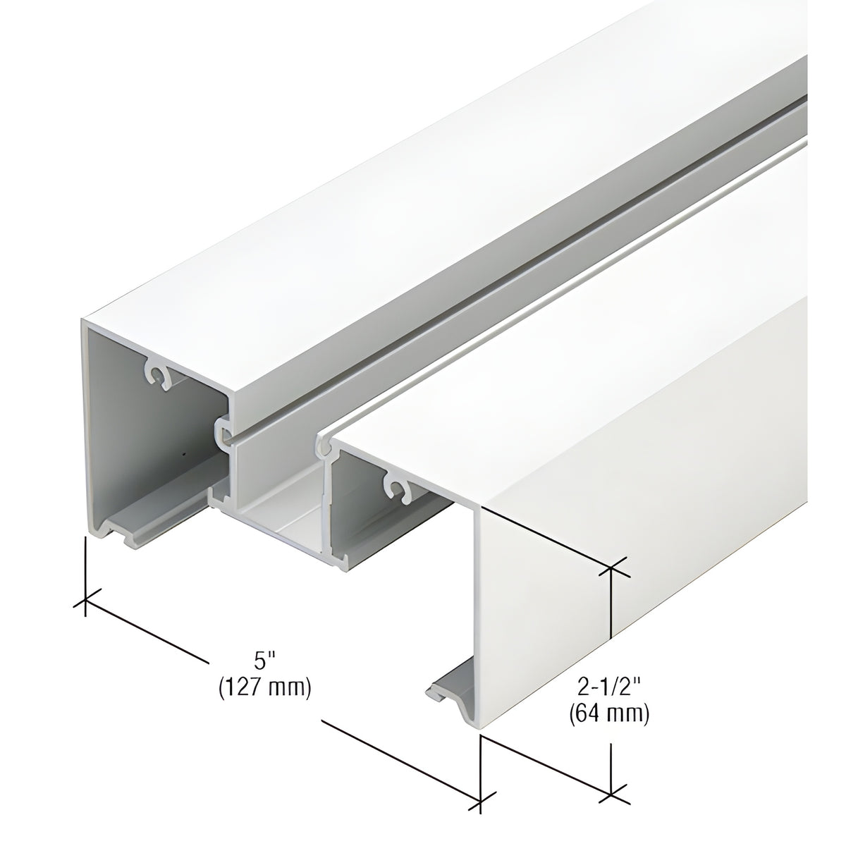 CRL-U.S. Aluminum White KYNAR® Paint Head/Jamb Mullion - 24'-2"