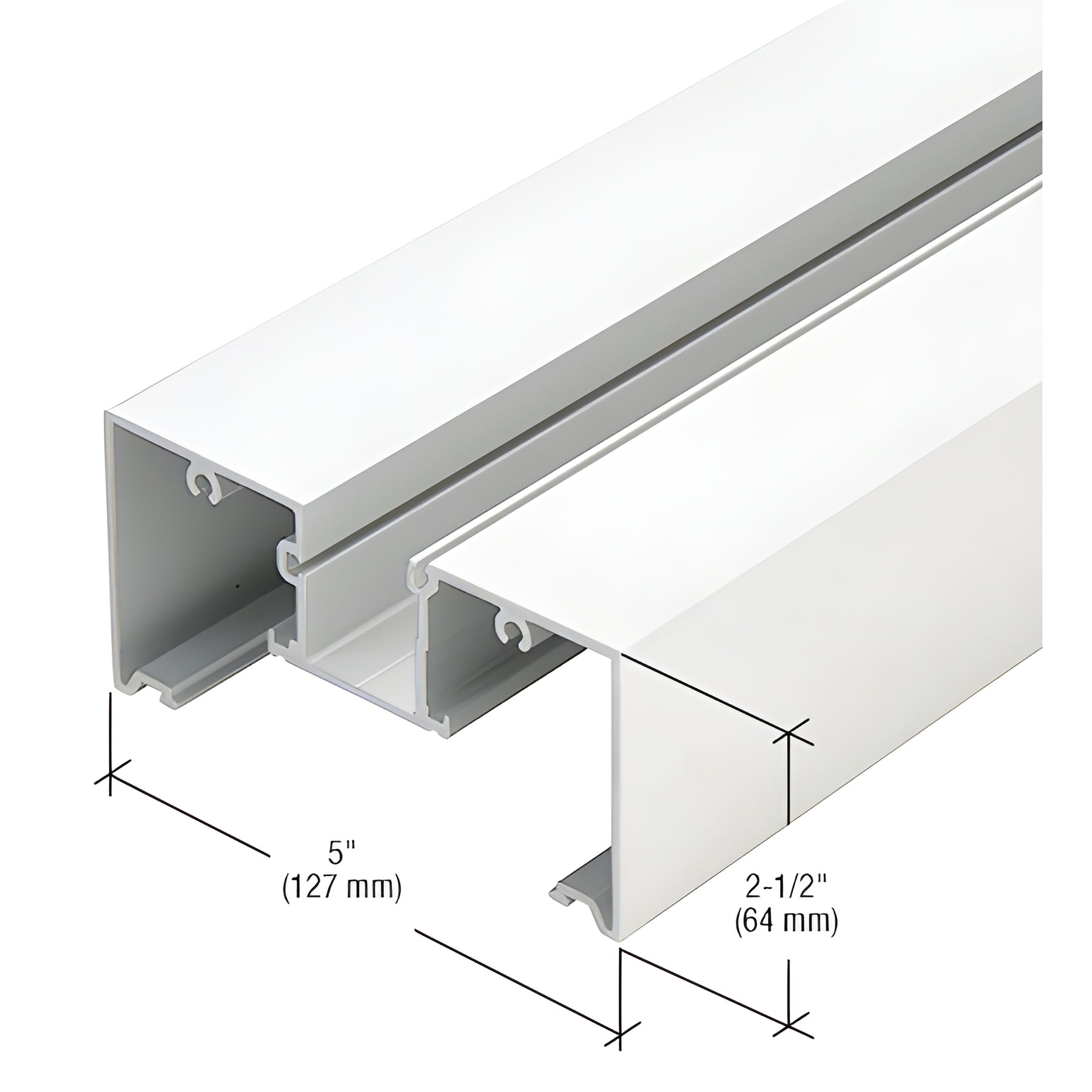 CRL-U.S. Aluminum White KYNAR® Paint Head/Jamb Mullion - 24'-2"