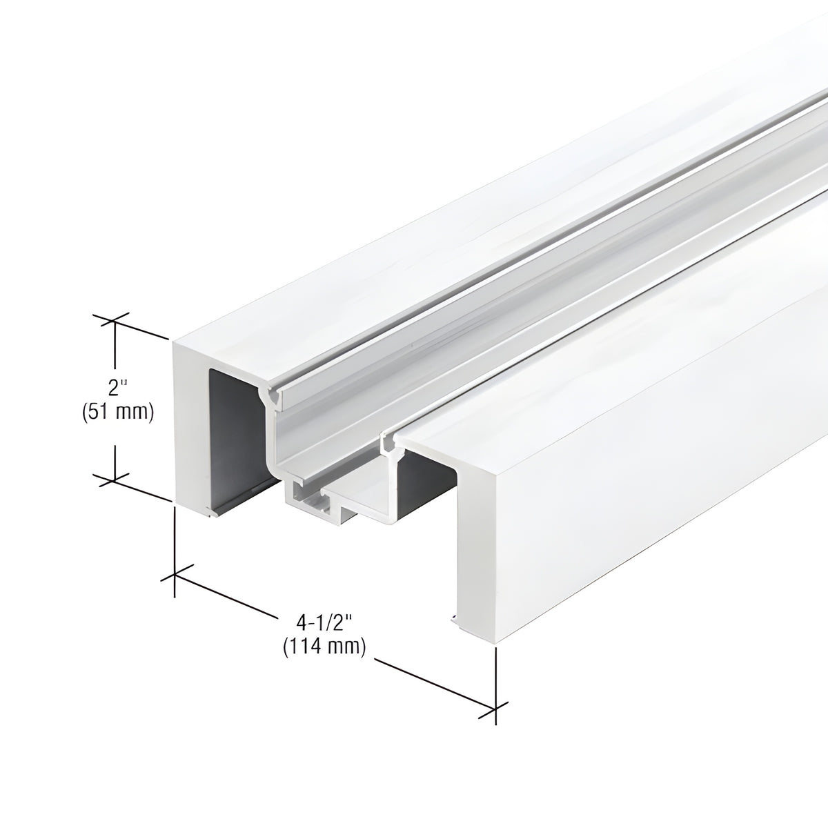 CRL-U.S. Aluminum White KYNAR® Paint Heavy-Duty Vertical Mullion - 14'-6"