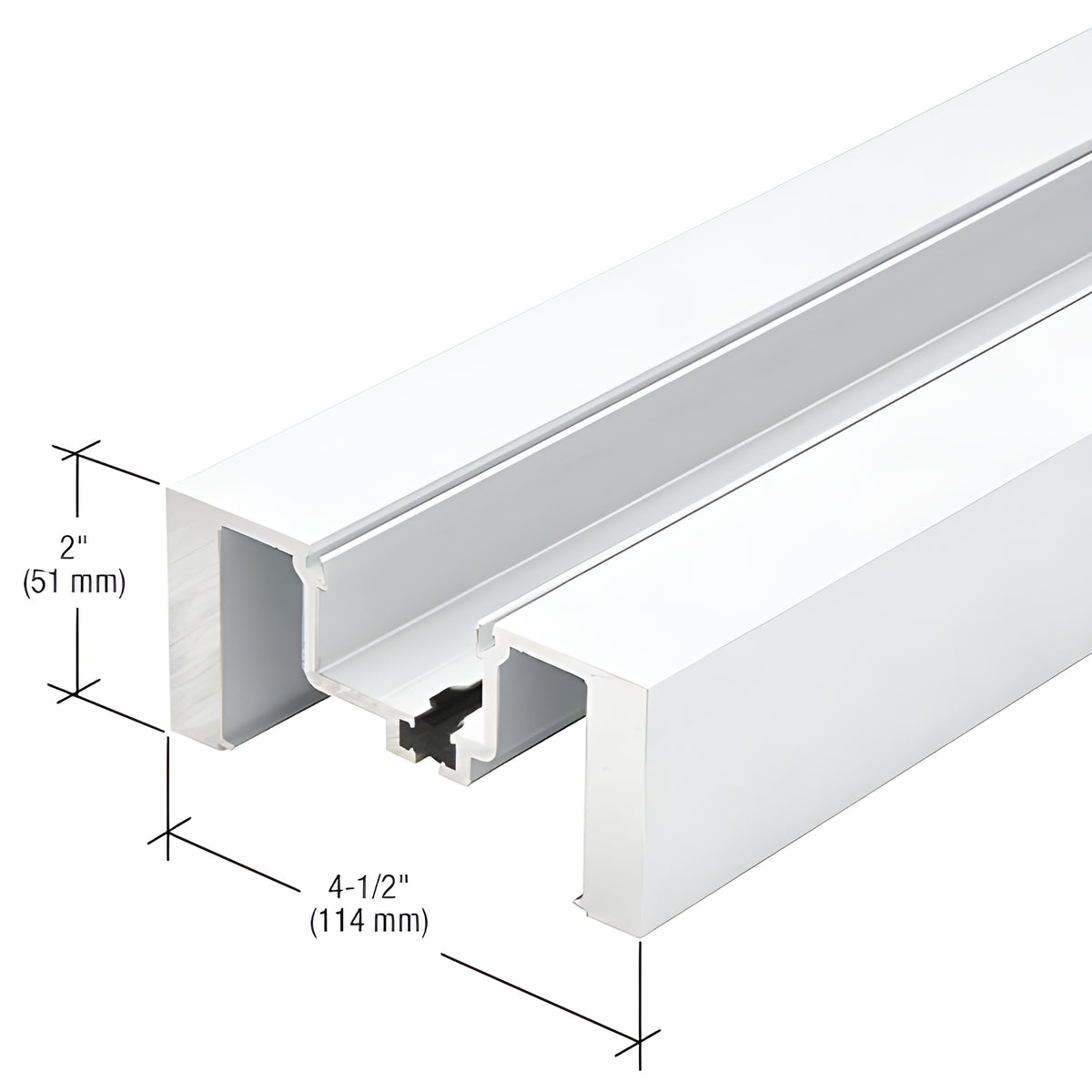 CRL-U.S. Aluminum White KYNAR® Paint Heavy-Duty Vertical Mullion, Thermally Improved - 14'-6"
