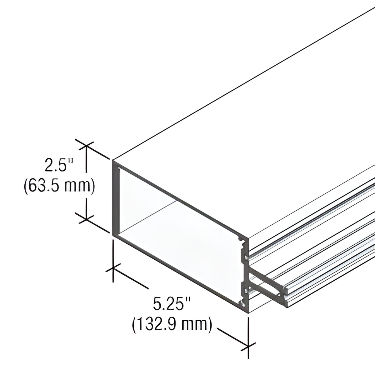 CRL-U.S. Aluminum White KYNAR® Paint Heavy Wall Vertical Mullion for StormWall XL