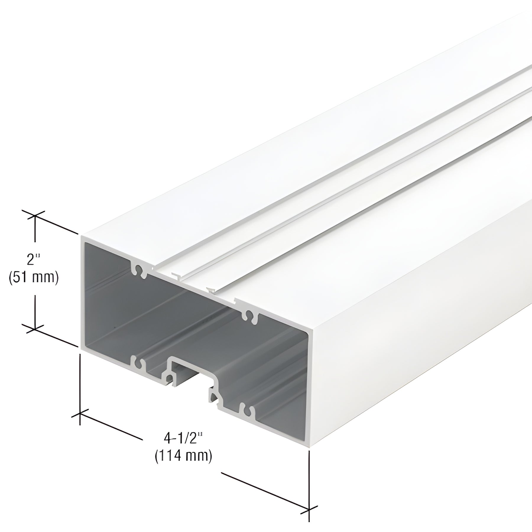 CRL-U.S. Aluminum White KYNAR® Paint Hollow Door Header, White KYNAR® Paint - 21'-4"