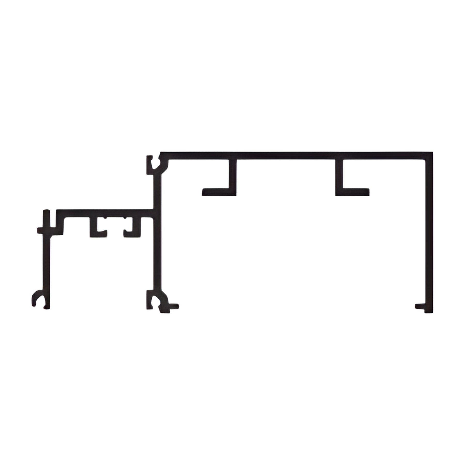 CRL-U.S. Aluminum White KYNAR® Paint Horizontal for 1" Glass. 24'-2"