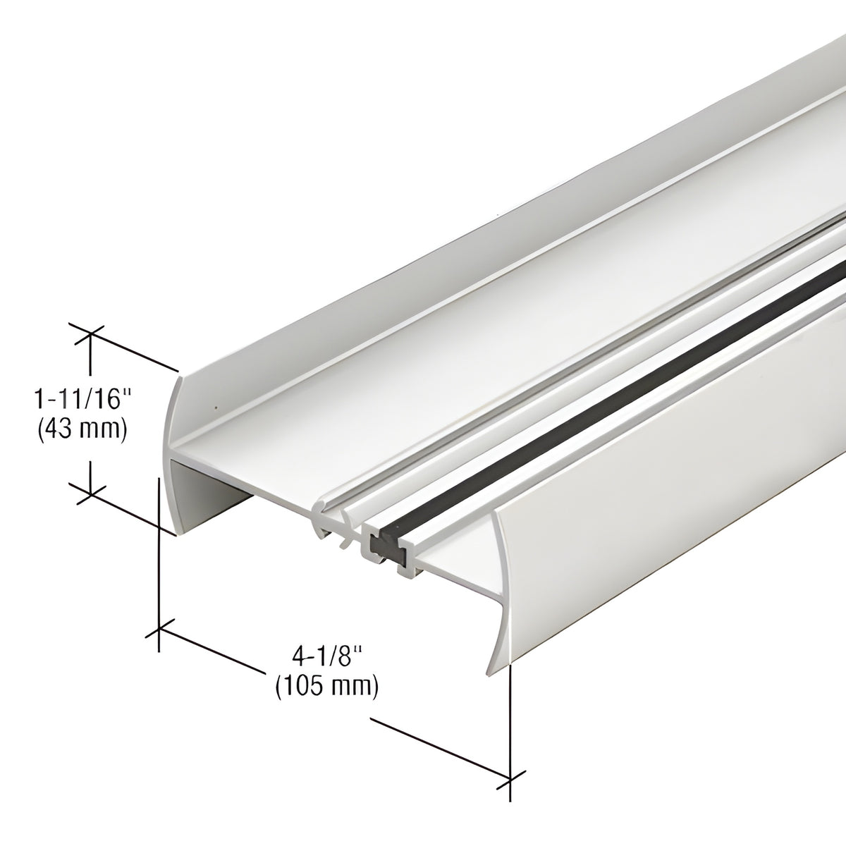 CRL-U.S. Aluminum White KYNAR® Paint Hub Mullion, Thermally Improved - 24'-2"