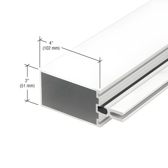 CRL-U.S. Aluminum White KYNAR® Paint Series 2200 Thermally Broken 4" Tubular Mullion - 24'-2"