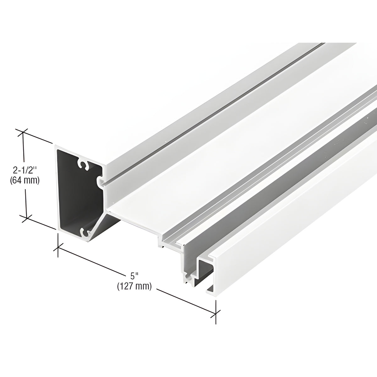 CRL-U.S. Aluminum White KYNAR® Paint Sill for 1-5/16" Glass - 24'-2"