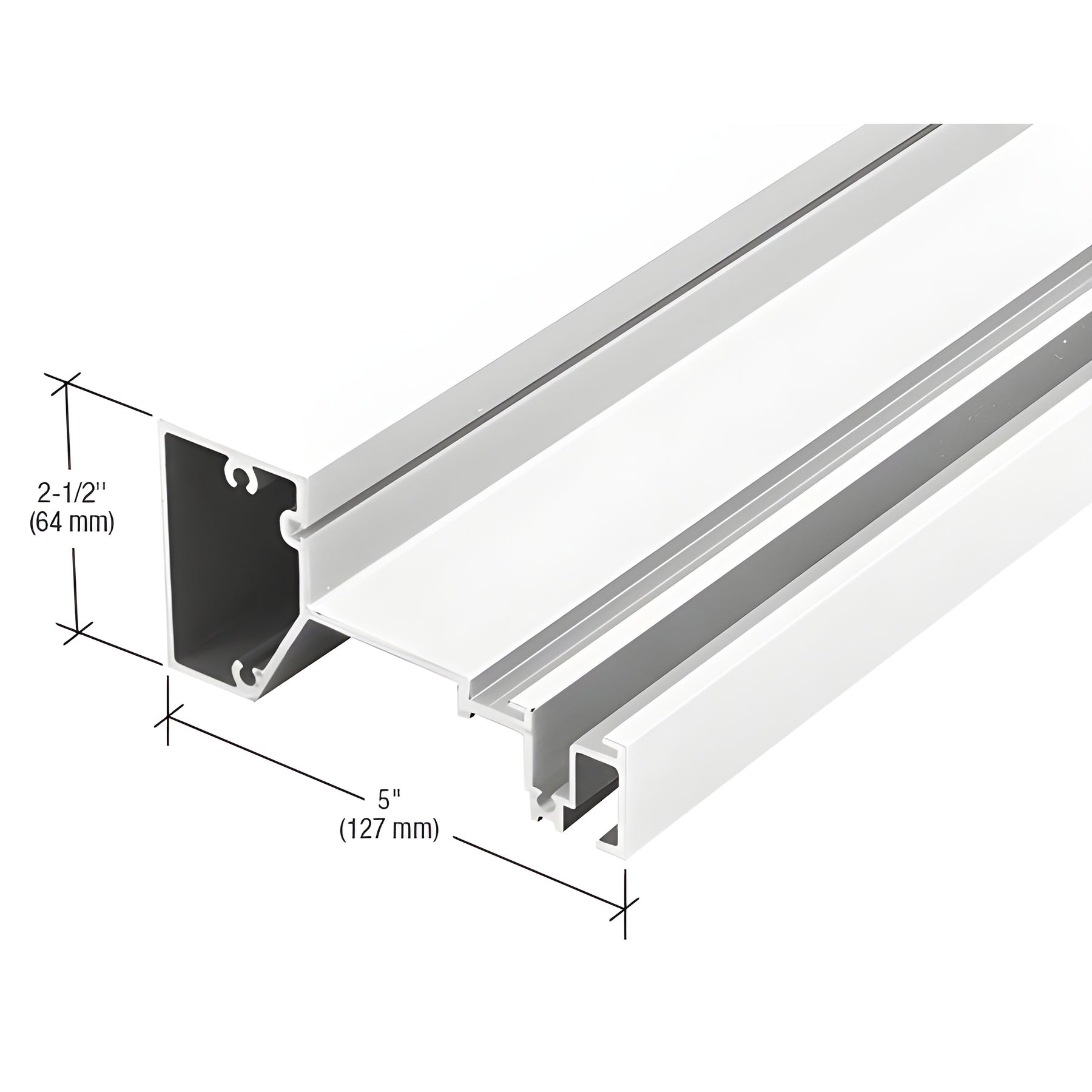 CRL-U.S. Aluminum White KYNAR® Paint Sill for 1-5/16" Glass - 24'-2"