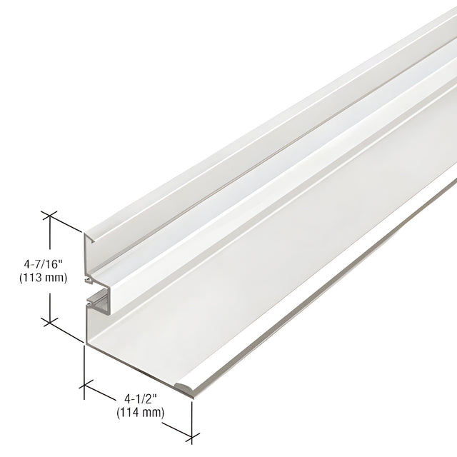 CRL-U.S. Aluminum White KYNAR® Paint Single Pocket Corner Post Half Section - 24'-2"