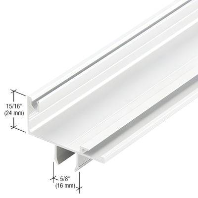 CRL-U.S. Aluminum White KYNAR® Paint Snap-In Sash-Gutter - 24'-2"