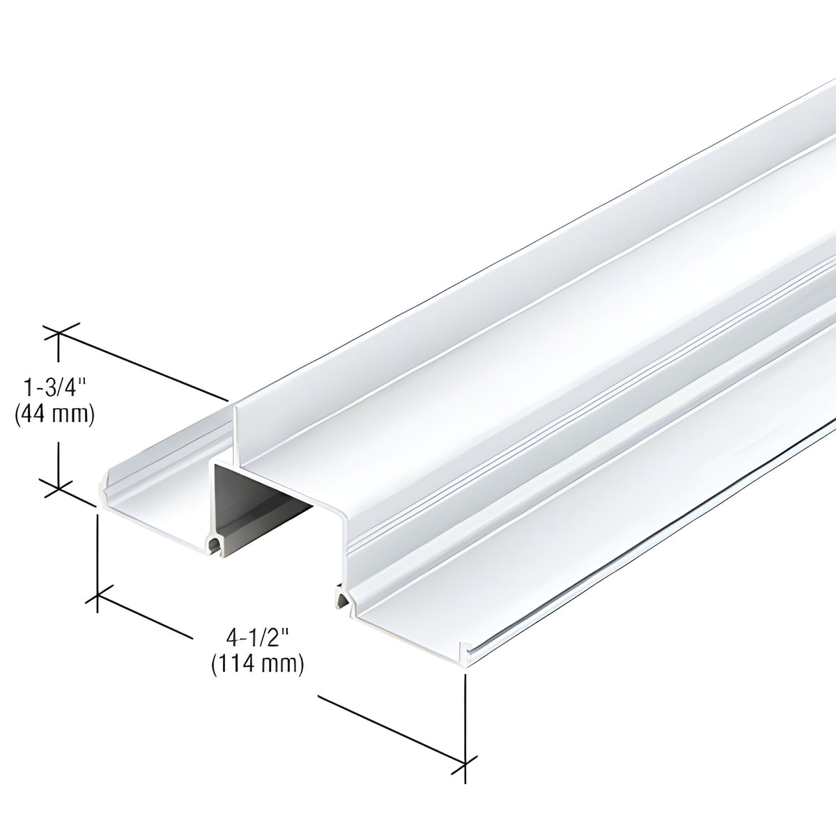 CRL-U.S. Aluminum White KYNAR® Paint Stacking Head Insert - 24'-2"