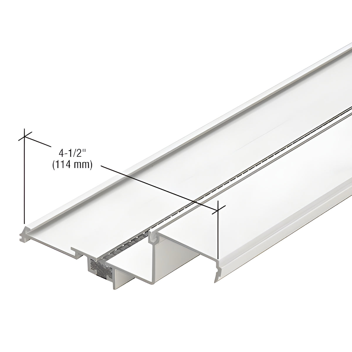 CRL-U.S. Aluminum White KYNAR® Paint Stacking Sill Insert, Thermally Improved - 24'-2"