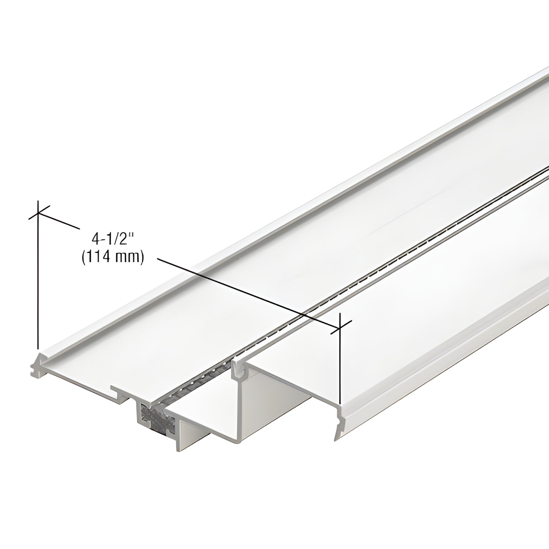 CRL-U.S. Aluminum White KYNAR® Paint Stacking Sill Insert, Thermally Improved - 24'-2"