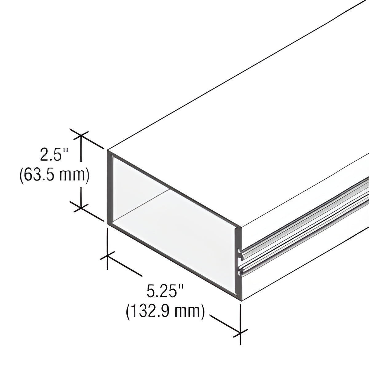 CRL-U.S. Aluminum White KYNAR® Paint Structural Glazed Vertical Mullion for StormWall XL