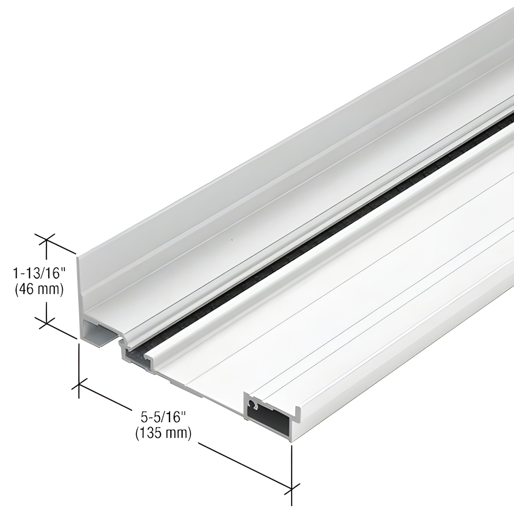 CRL-U.S. Aluminum White KYNAR® Paint Subsill, Thermally Broken, 24'-2"