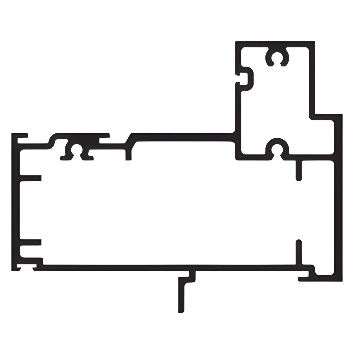 CRL-U.S. Aluminum White KYNAR® Paint Transom Door Header for Overhead Concealed Closer and 1-5/16" Glass - 24'-2"
