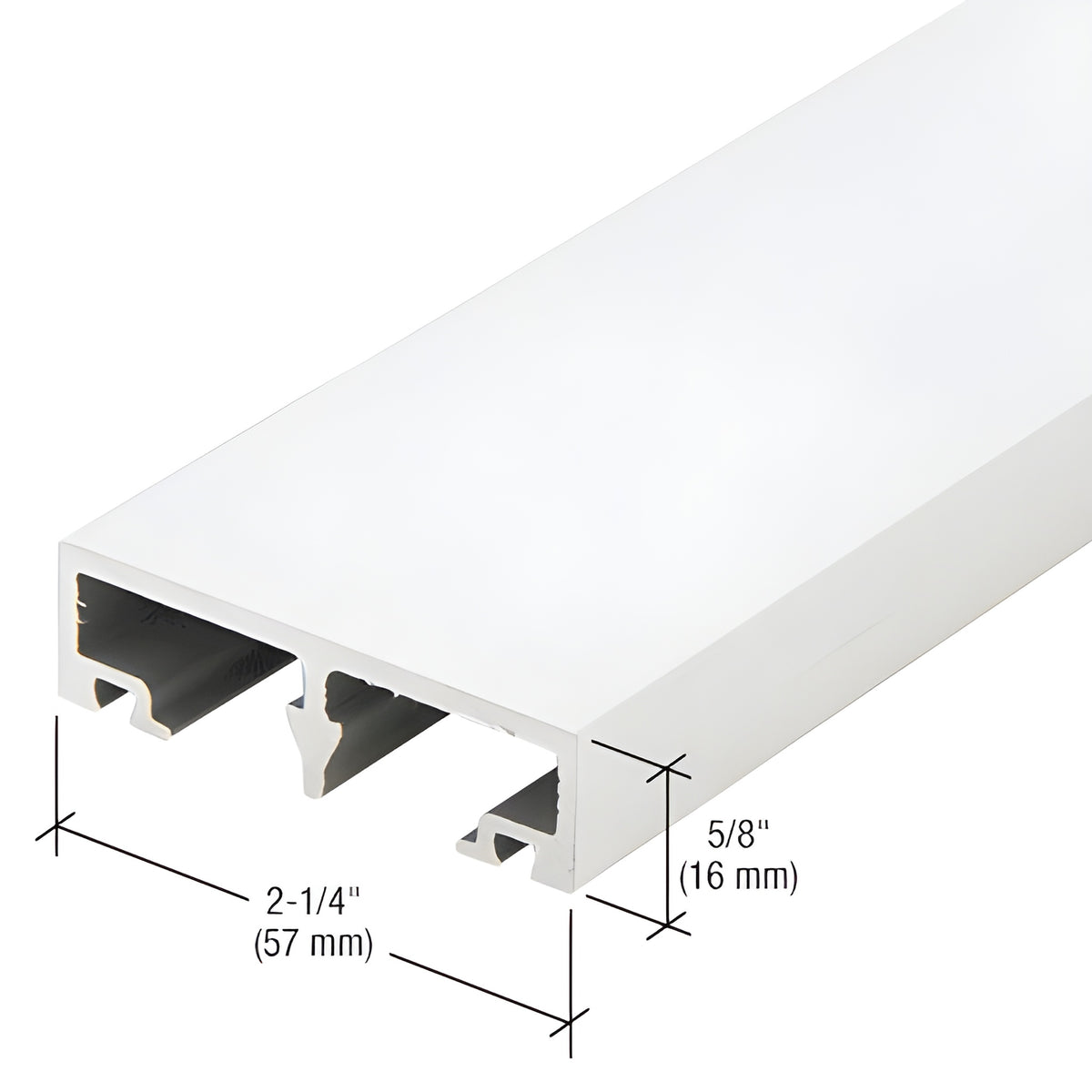 CRL-U.S. Aluminum White KYNAR® Paint Vertical Face Cap - 24'-2"