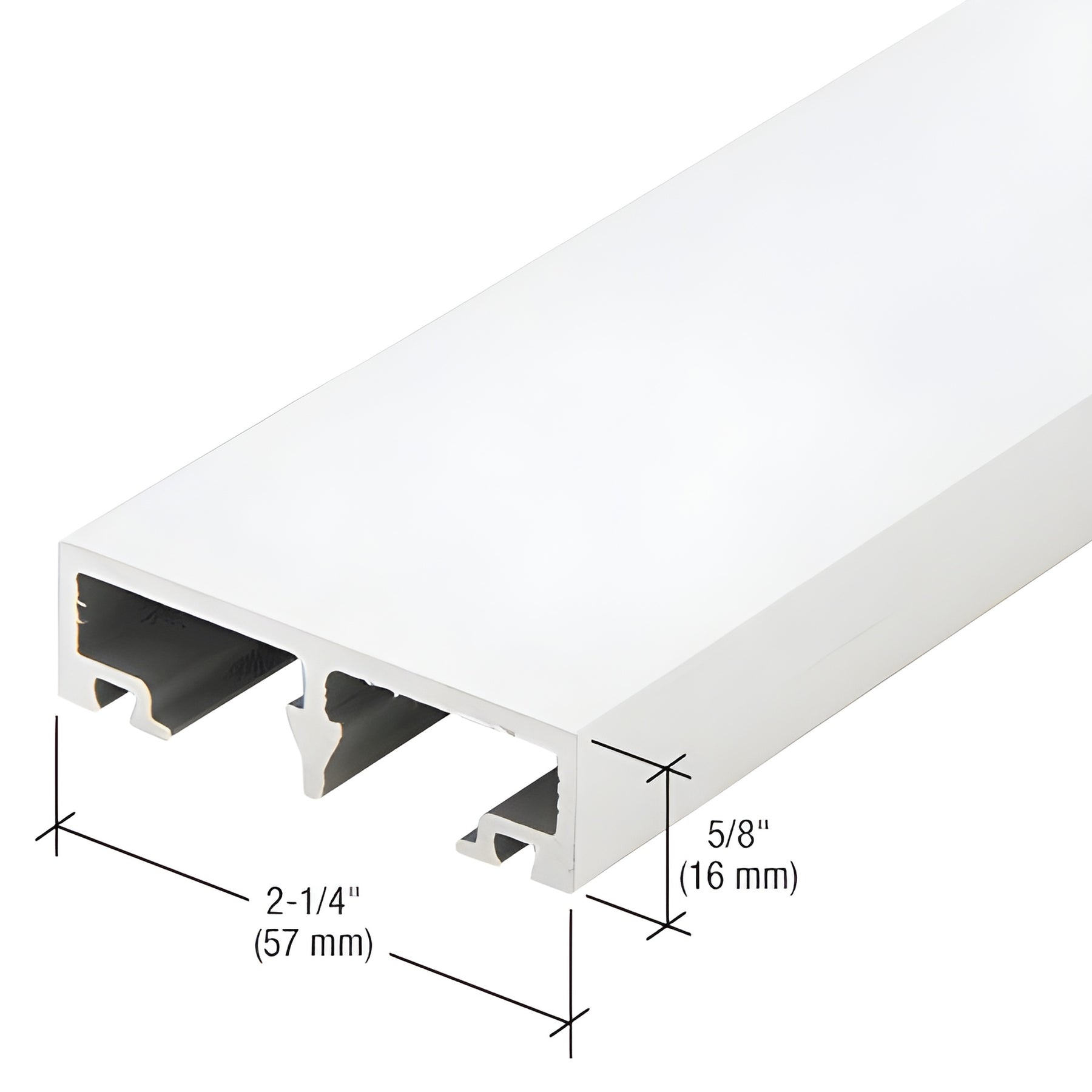 CRL-U.S. Aluminum White KYNAR® Paint Vertical Face Cap - 24'-2"
