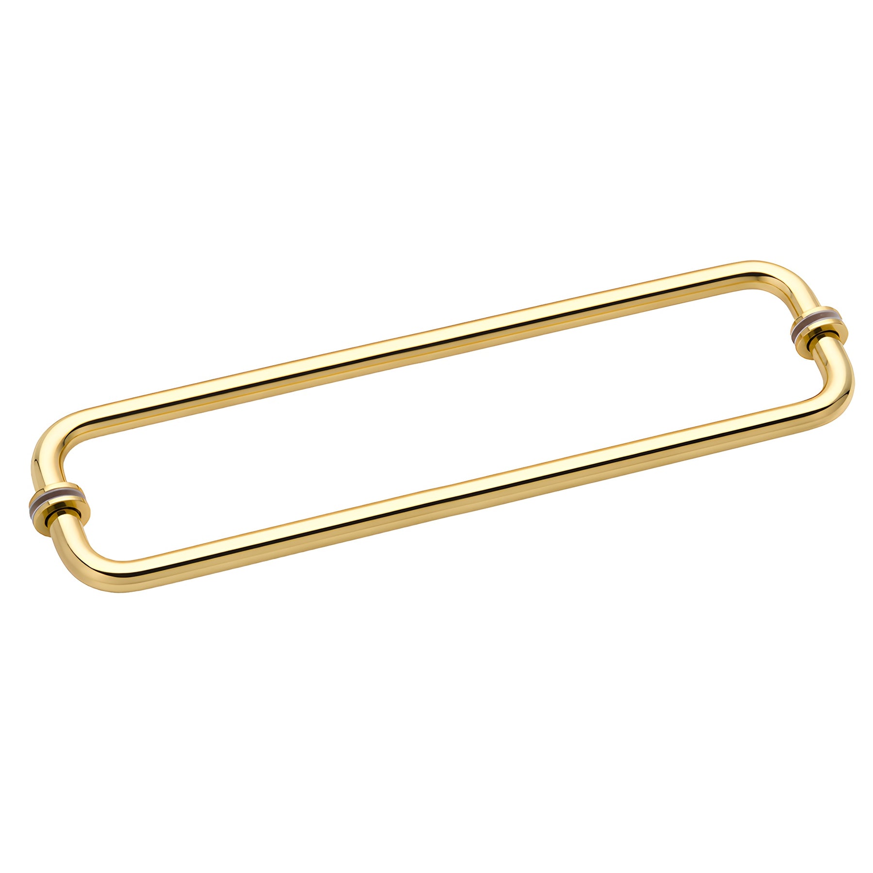 CRL Unlacquered Brass 18" BM Series Back-to-Back Tubular Towel Bars with Metal Washers