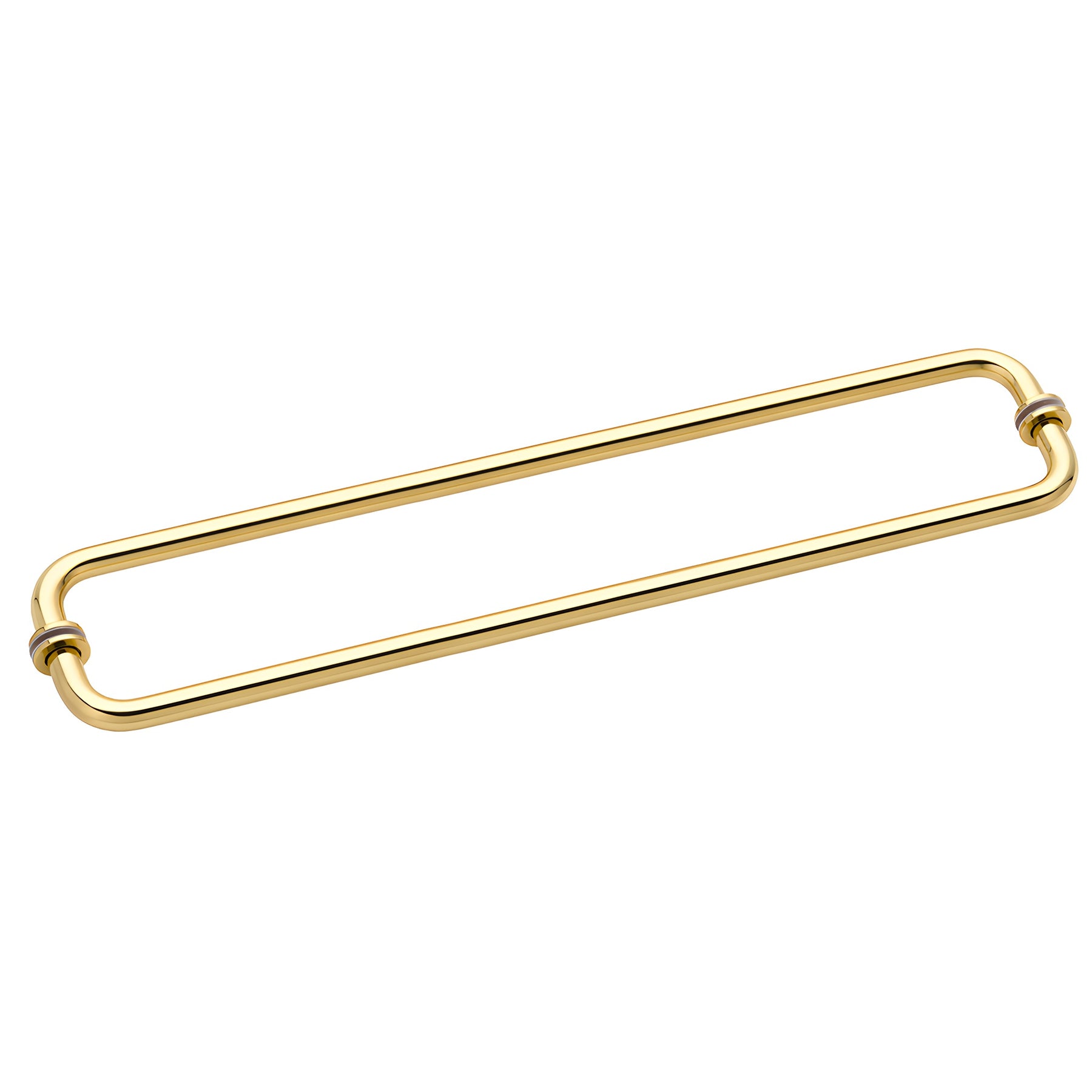 CRL Unlacquered Brass 24" BM Series Back-to-Back Tubular Towel Bars With Metal Washers
