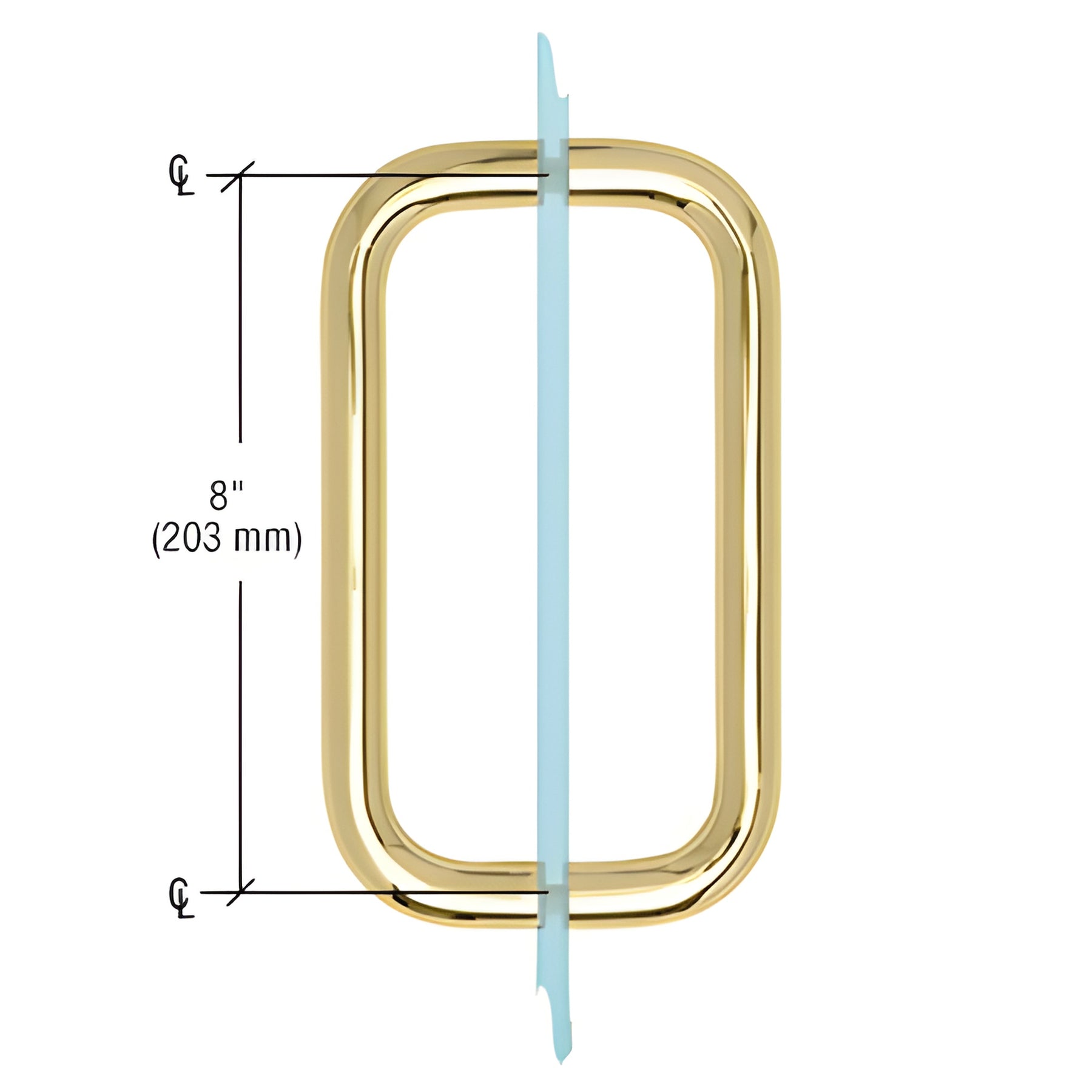 CRL Unlacquered Brass 8" BM Series Back-to-Back Handle Without Metal Washers