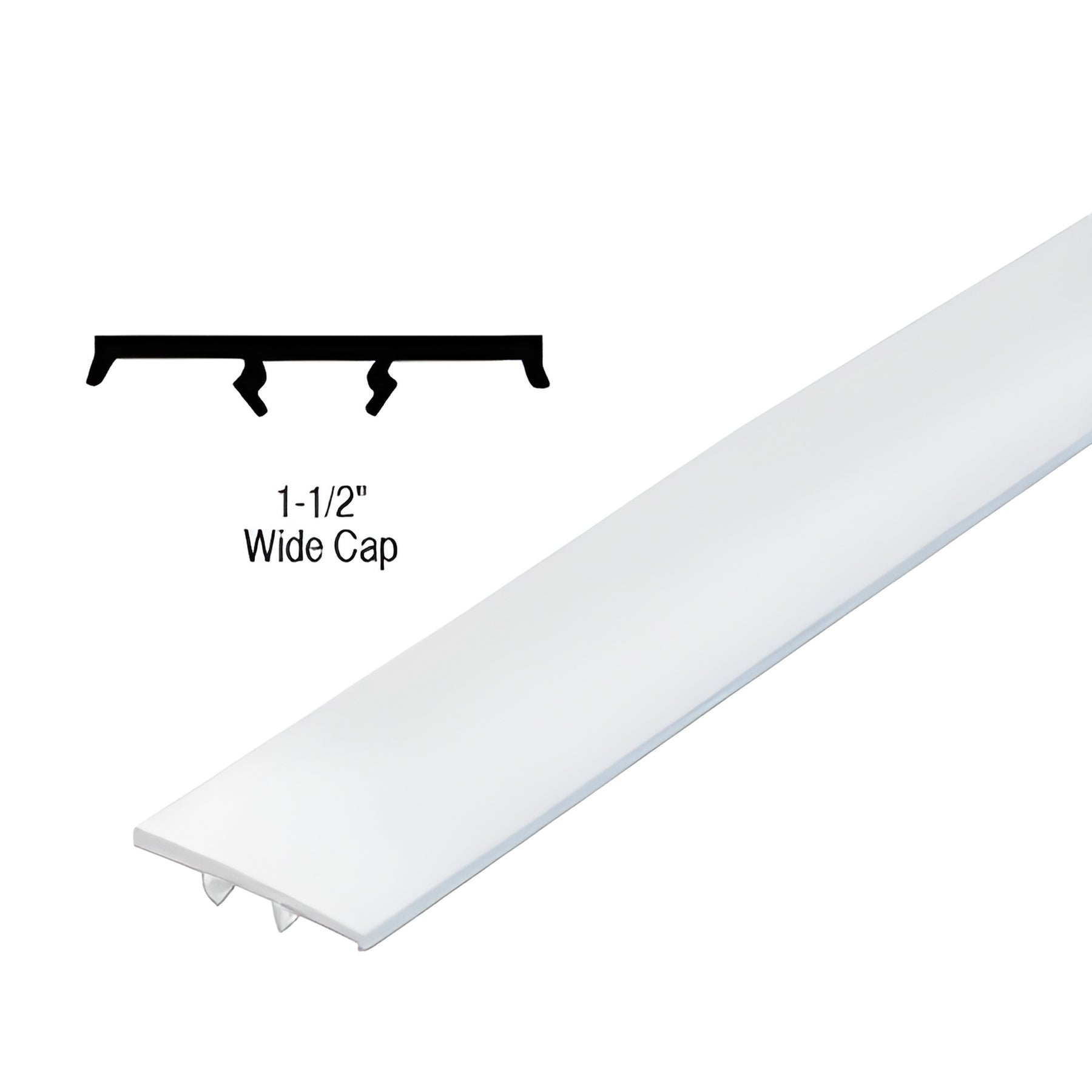CRL White 1-1/2" Screen Tight™ Wide Cap