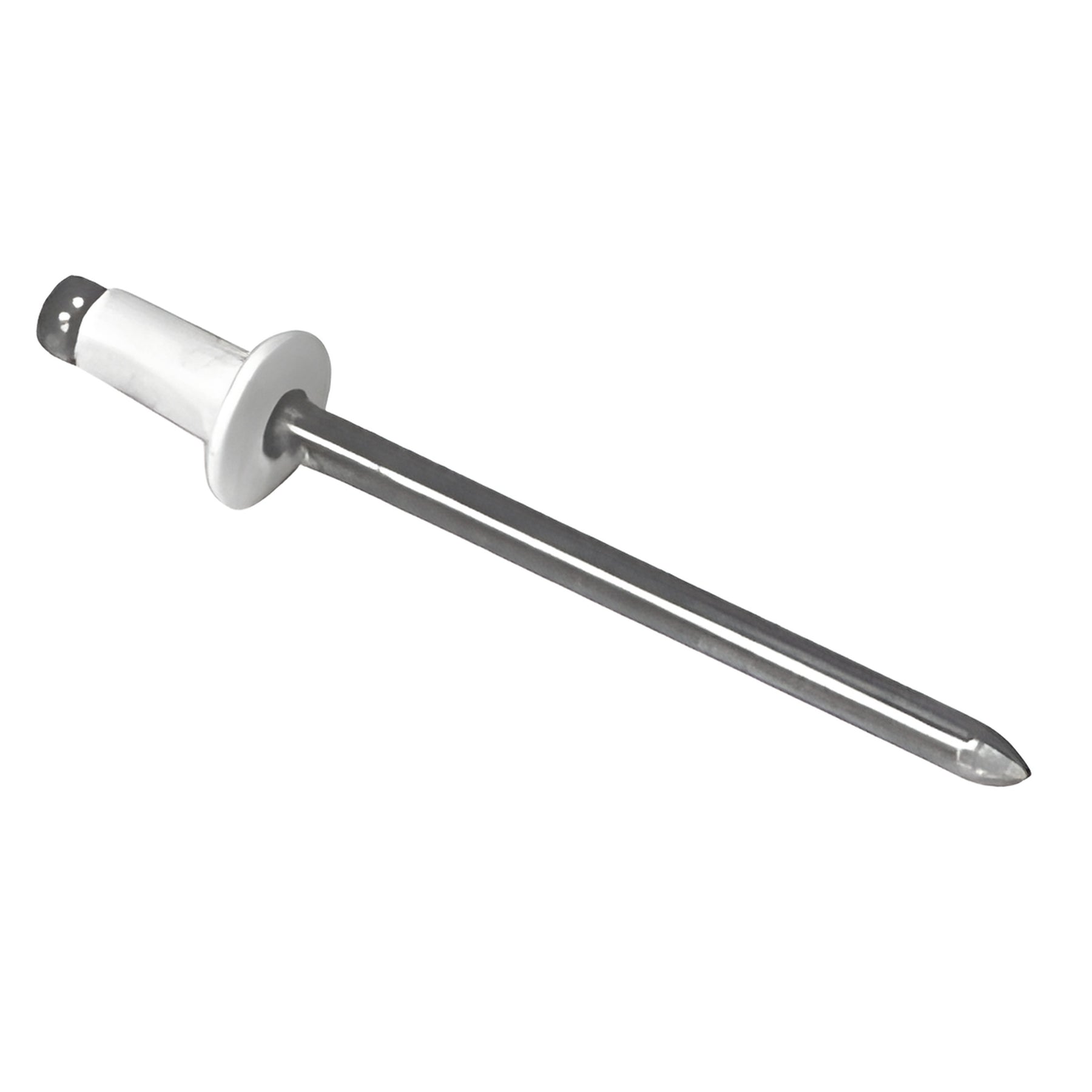 CRL White 1/8" Diameter, 3/16" to 1/4" Grip Range Aluminum Mandrel and Rivet - 1000 Pack