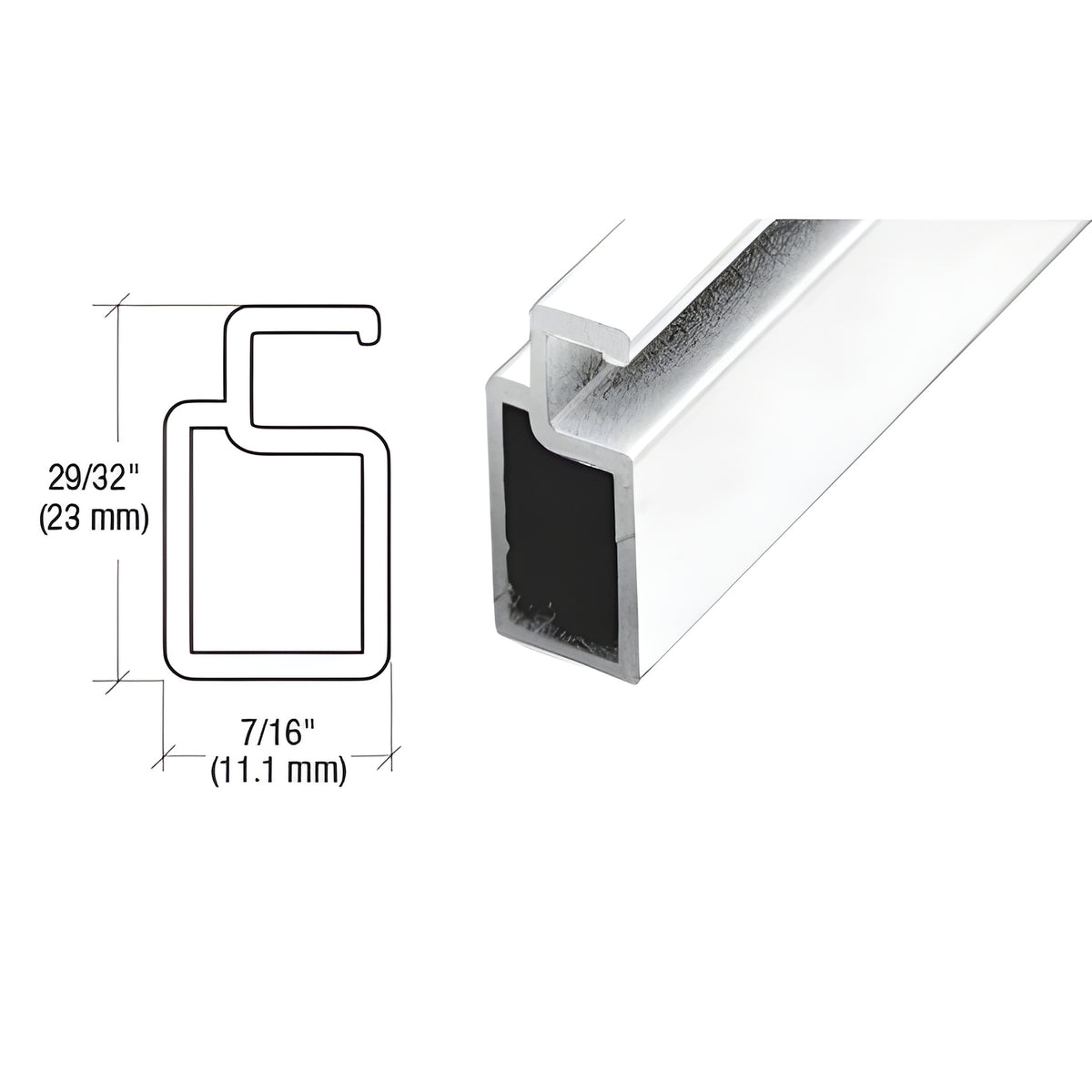 CRL White 29/32" x 7/16" Heavy Wall Extruded Screen Frame - 144"