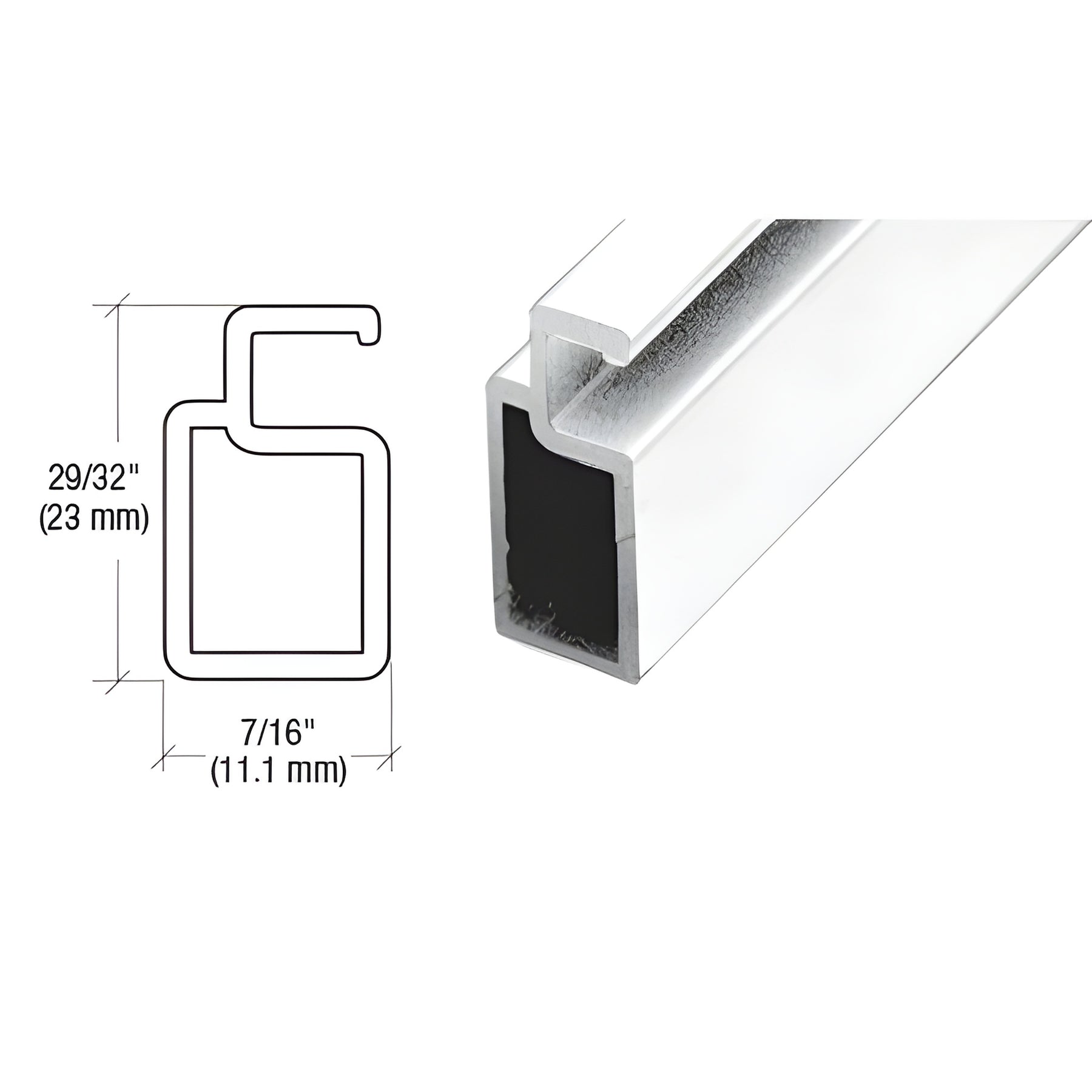 CRL White 29/32" x 7/16" Heavy Wall Extruded Screen Frame - 144"
