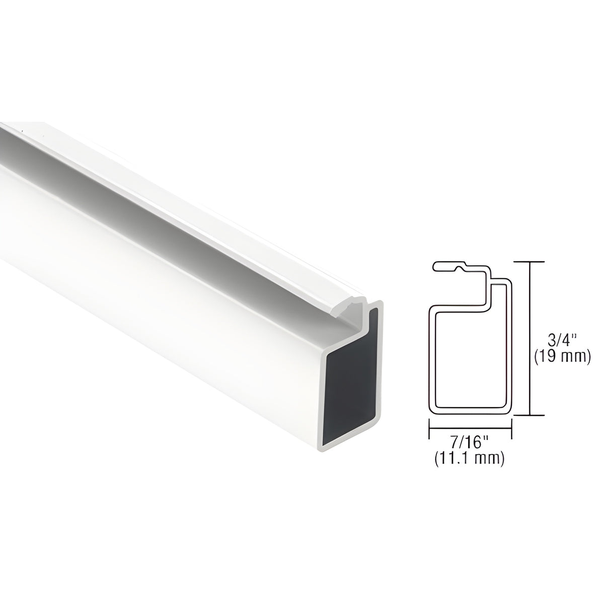 CRL White 3/4" x 7/16" Extruded Screen Frame