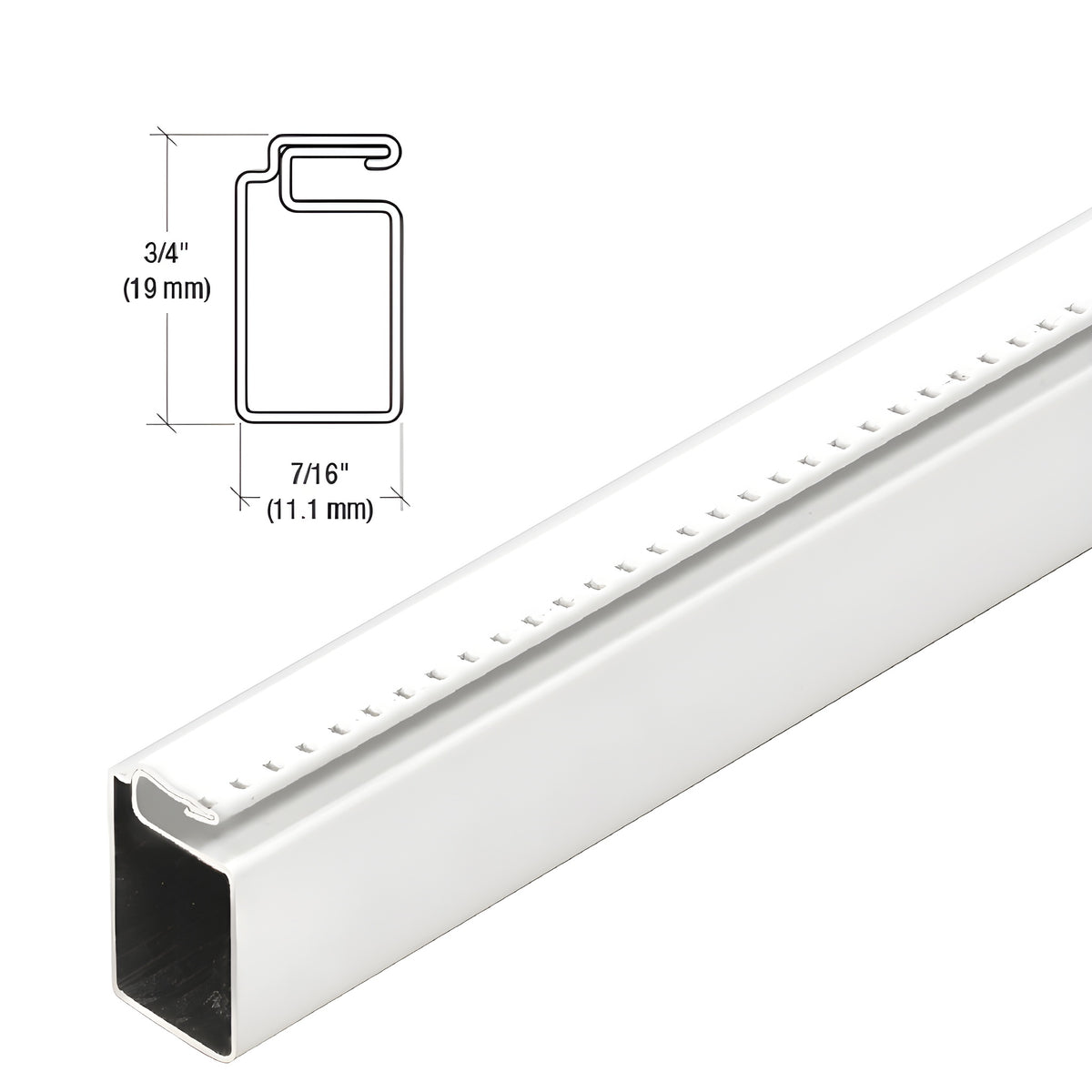 CRL White 3/4" x 7/16" Roll Formed Screen Frame 146"