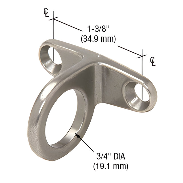 CRL White Bronze Transom Sash Pole Ring