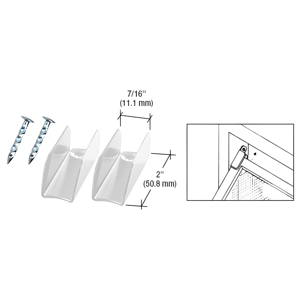 CRL White Finish Jiffy Hangers with Nails - Bulk