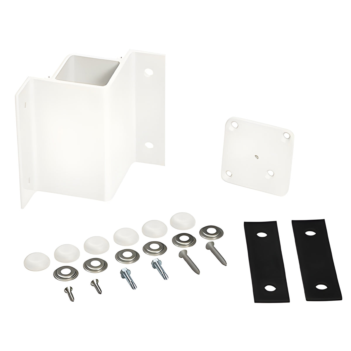 CRL White Inside 90 Degree Fascia Mount Bracket