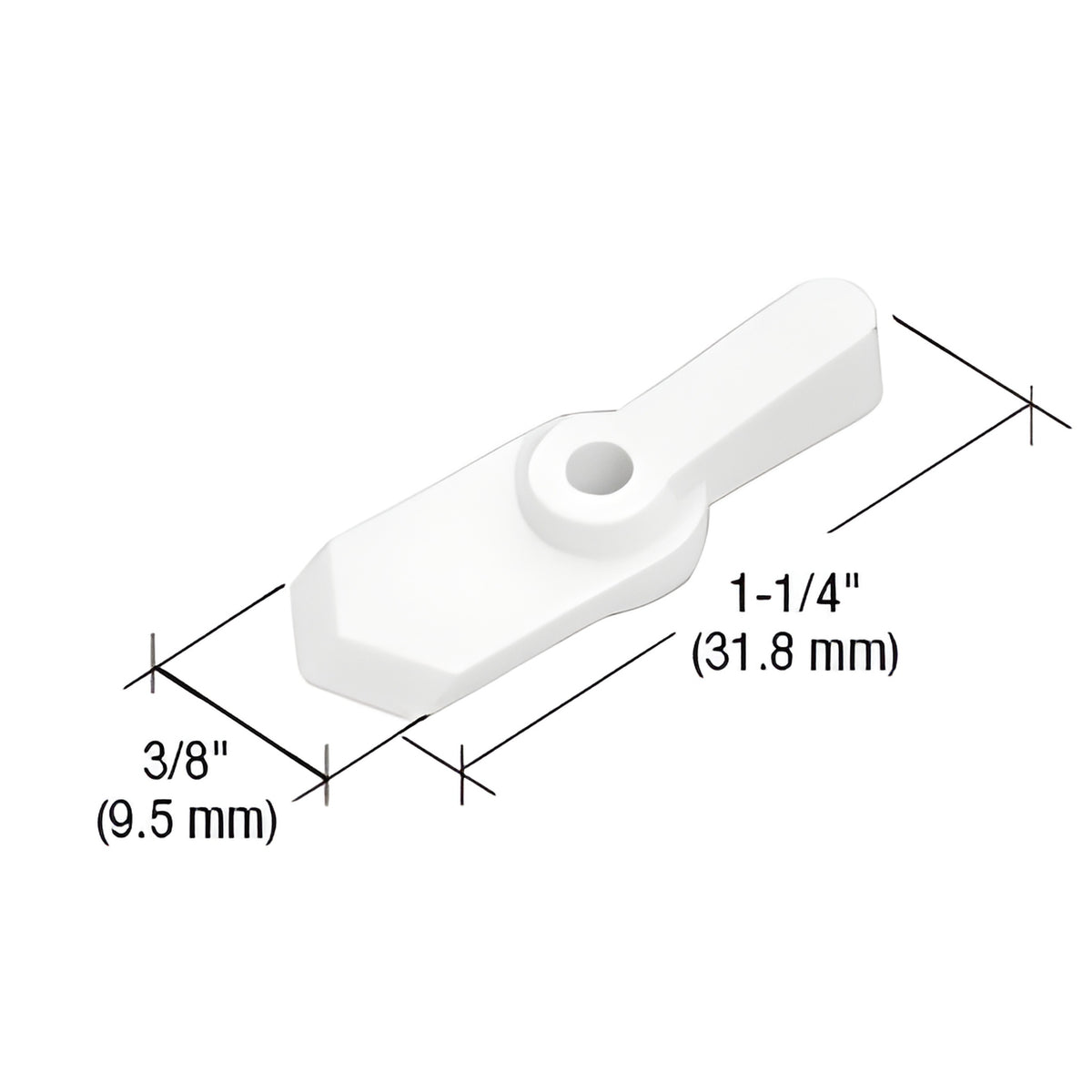 CRL White Pointer Style Screen Swivel Clip - Carded