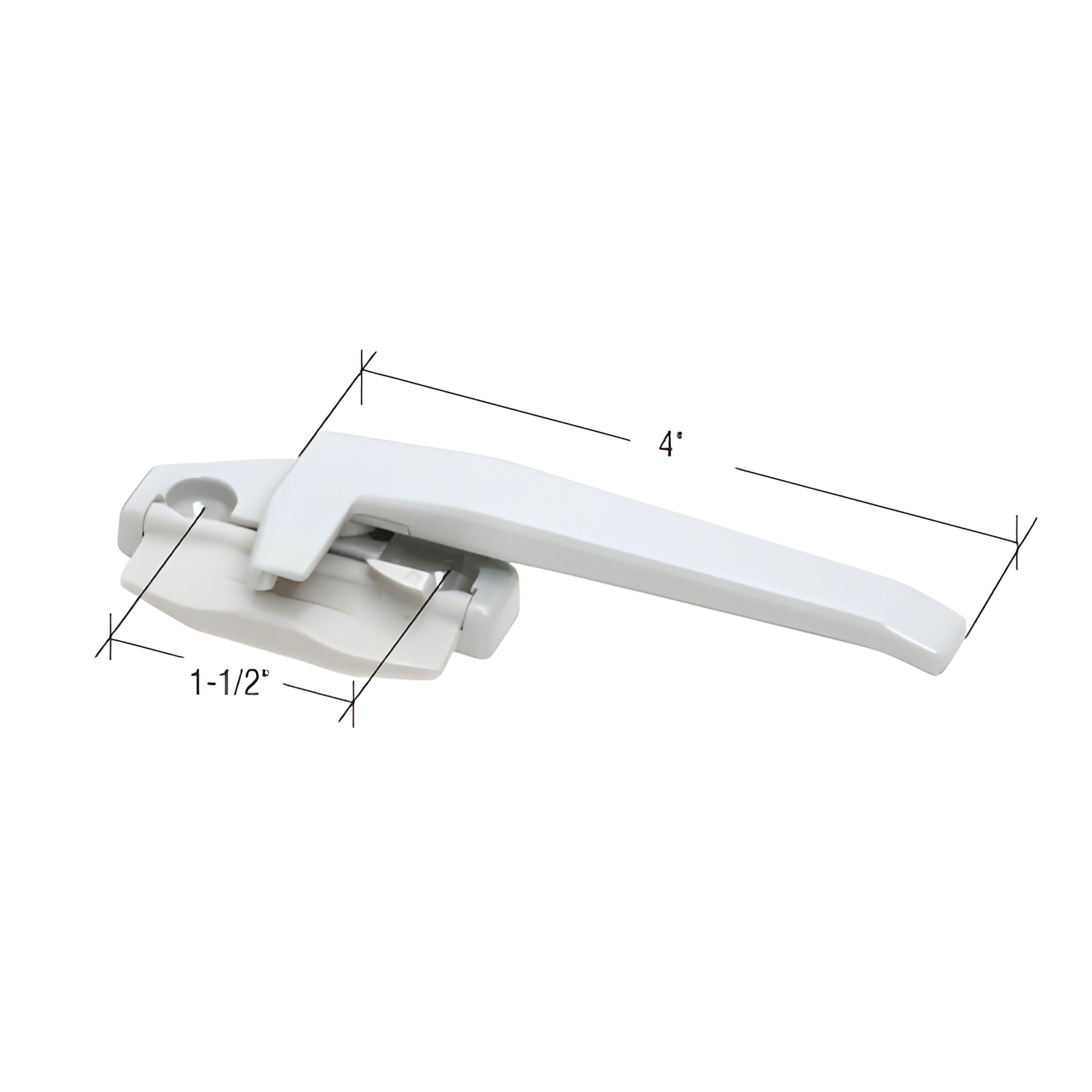 CRL White Right Hand Cam Handle with 1-1/2" Screw Holes