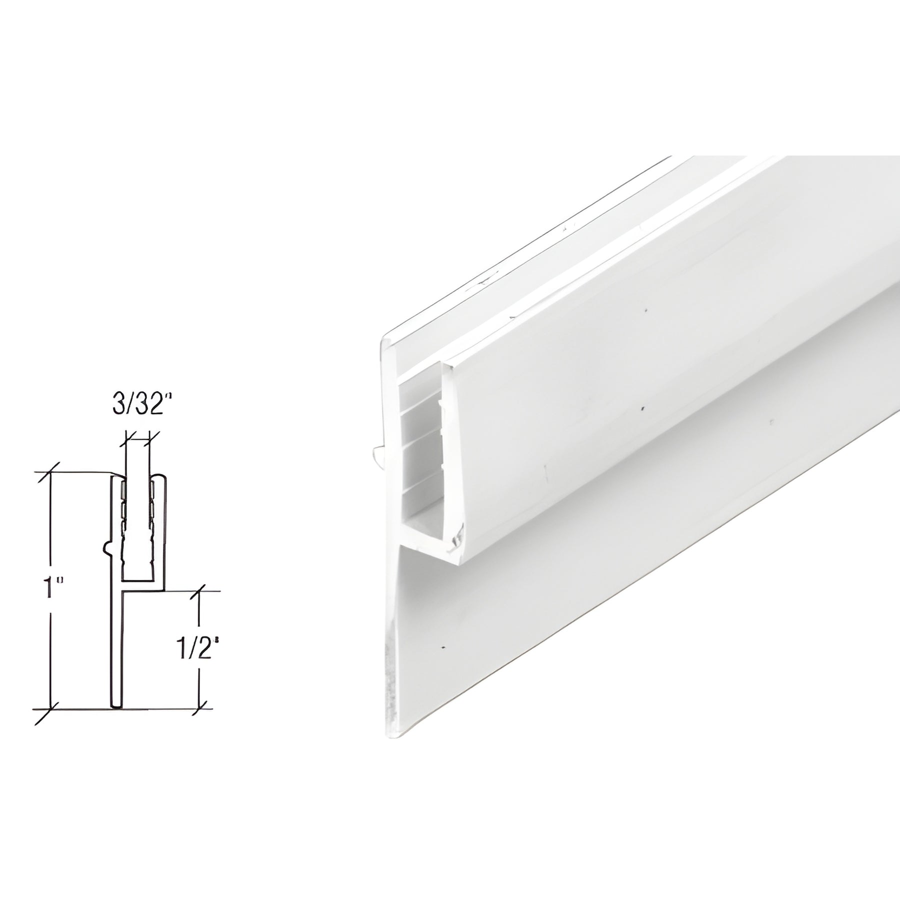 CRL White Rigid Vinyl Lip Frame
