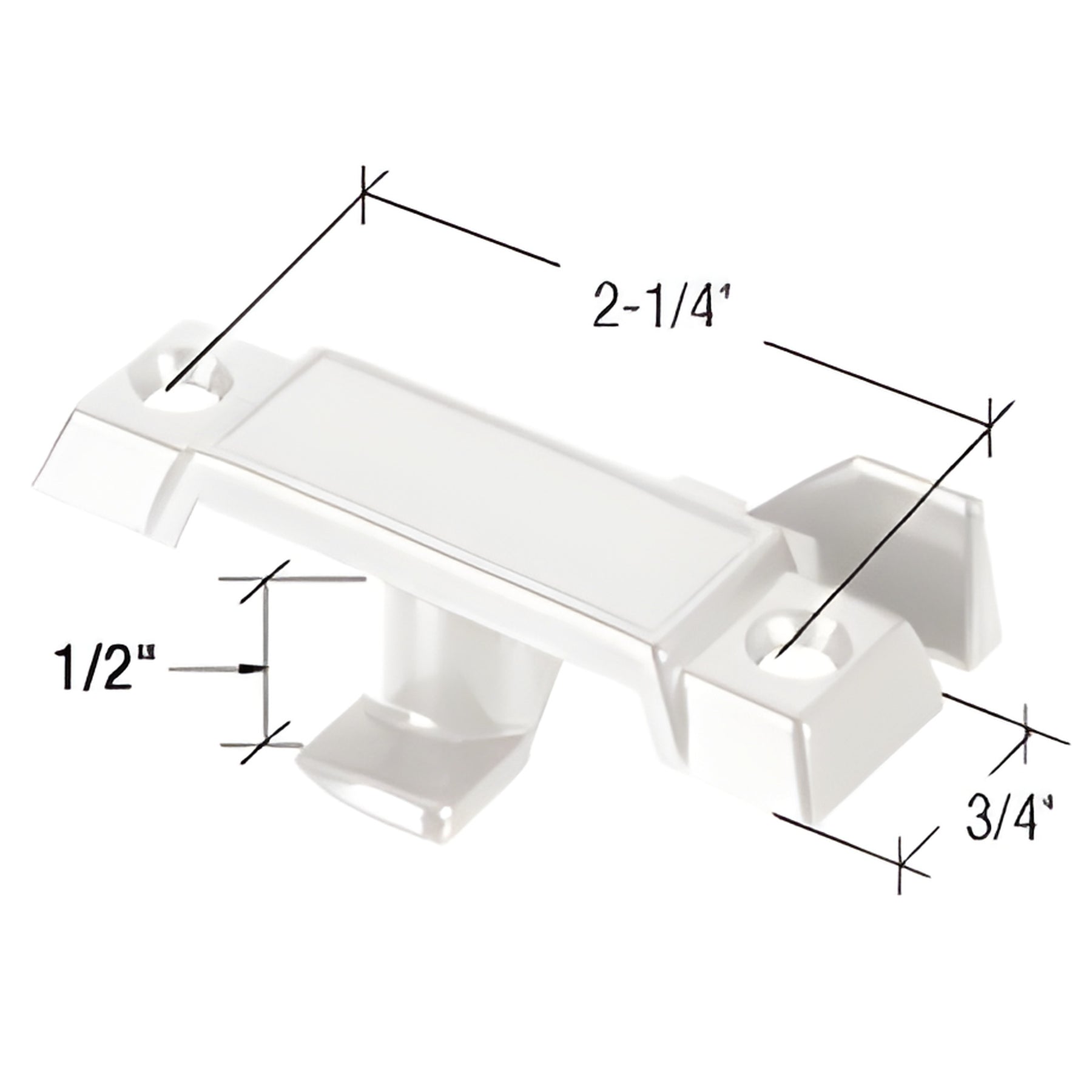 CRL White Sash Lock with 2-1/4" Screw Holes for Acorn Windows