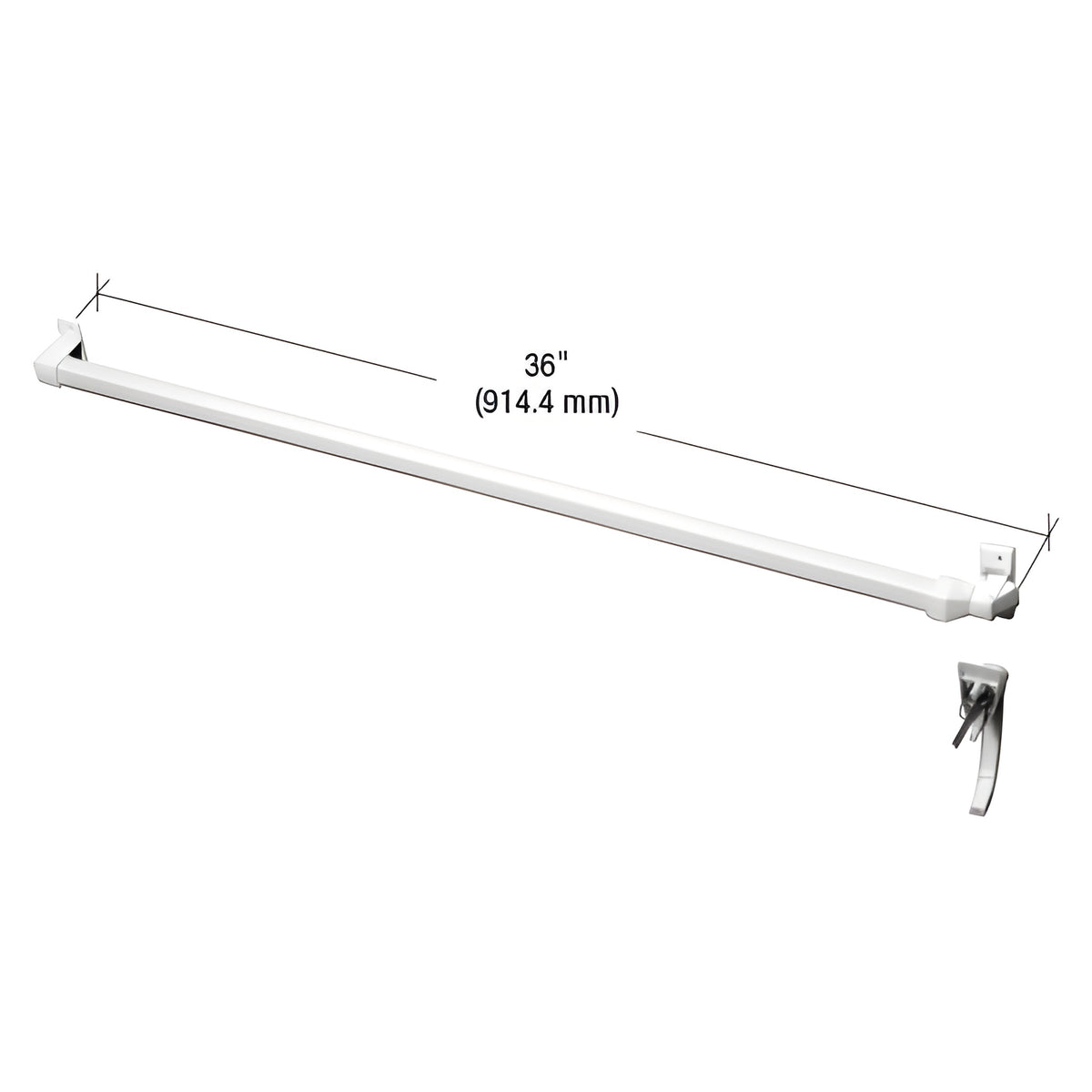CRL White Screen and Storm Door Touch Bar Latch