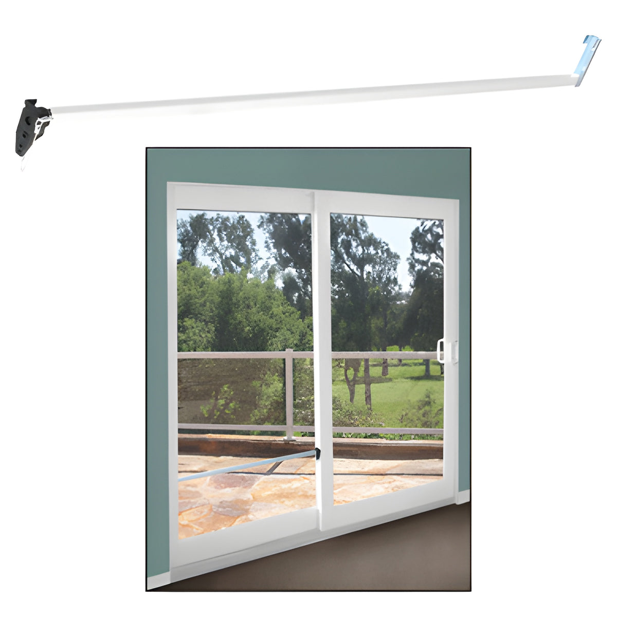 CRL White Security Bar for Sliding Glass Doors