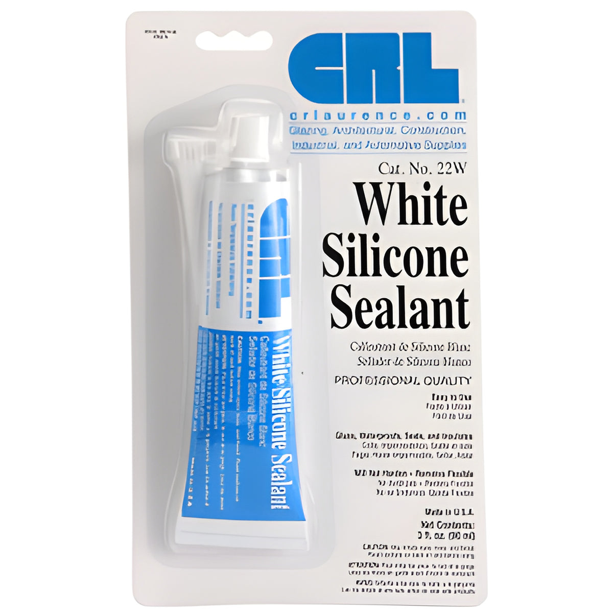 CRL White Silicone Sealant 3 Fluid Ounce Squeeze Tube