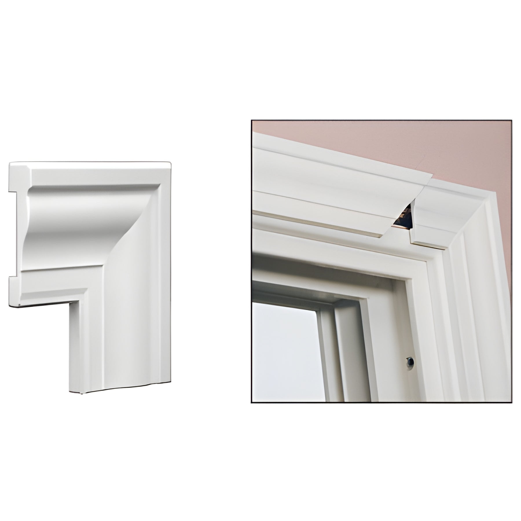 CRL White TrimQuick® Corner Clip for TQ356W Vinyl Window Casing
