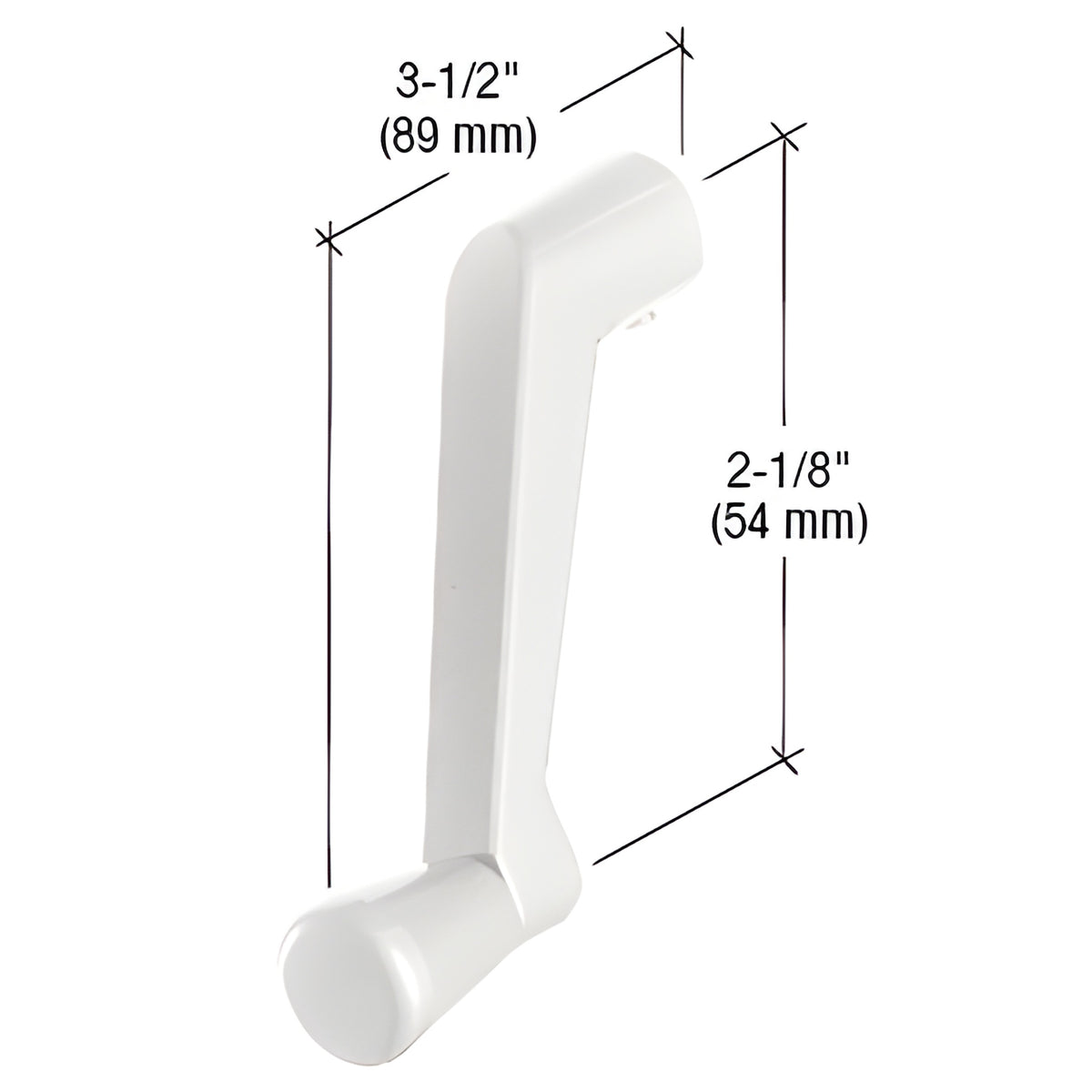 CRL White Window Operator Handle with 11/32" Spline Size