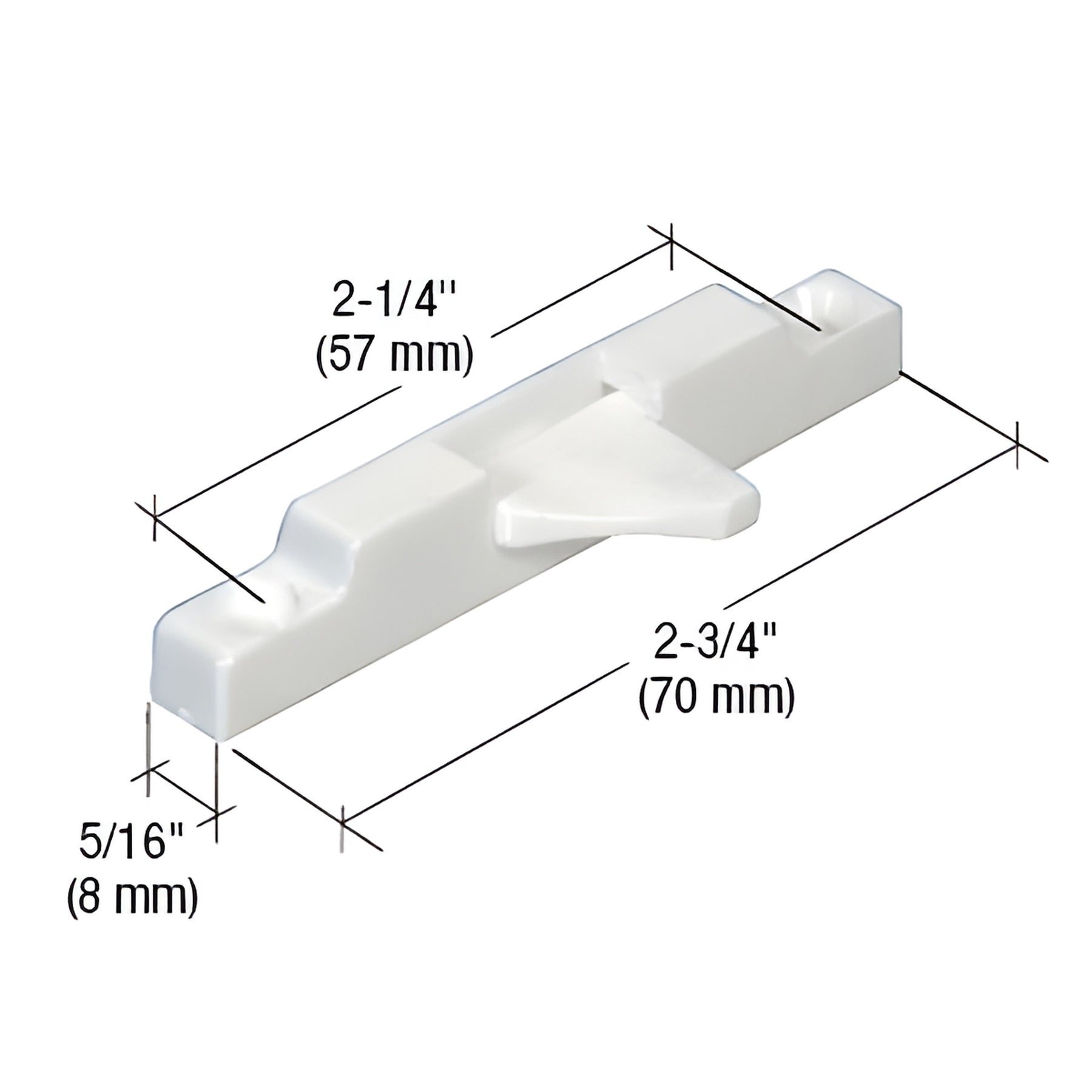 CRL White Window Sash Flip Lock - 2/Pk